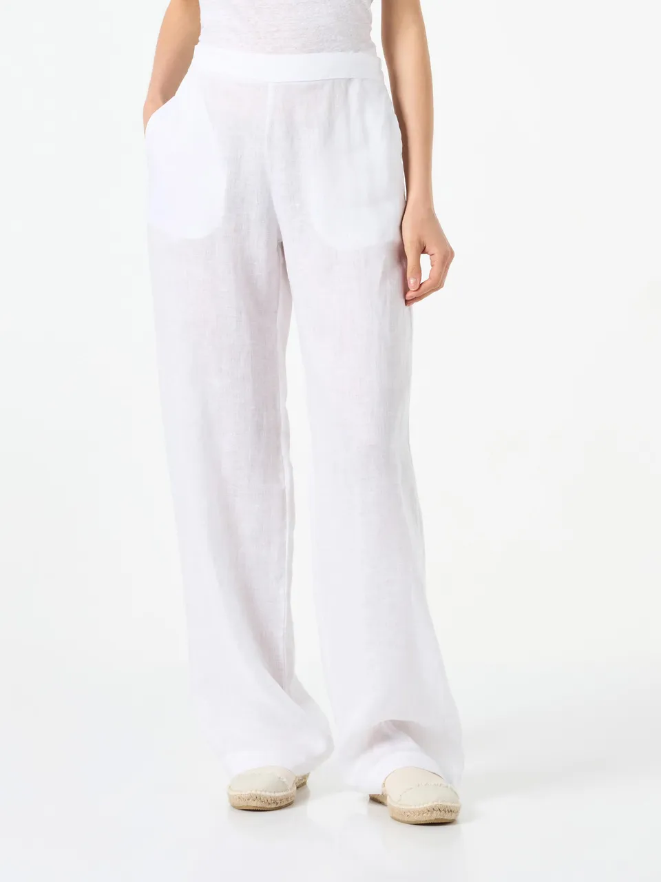 mc2-saint-barth-pantaloni-taryn-in-lino-bianco-tinta-unita image 1