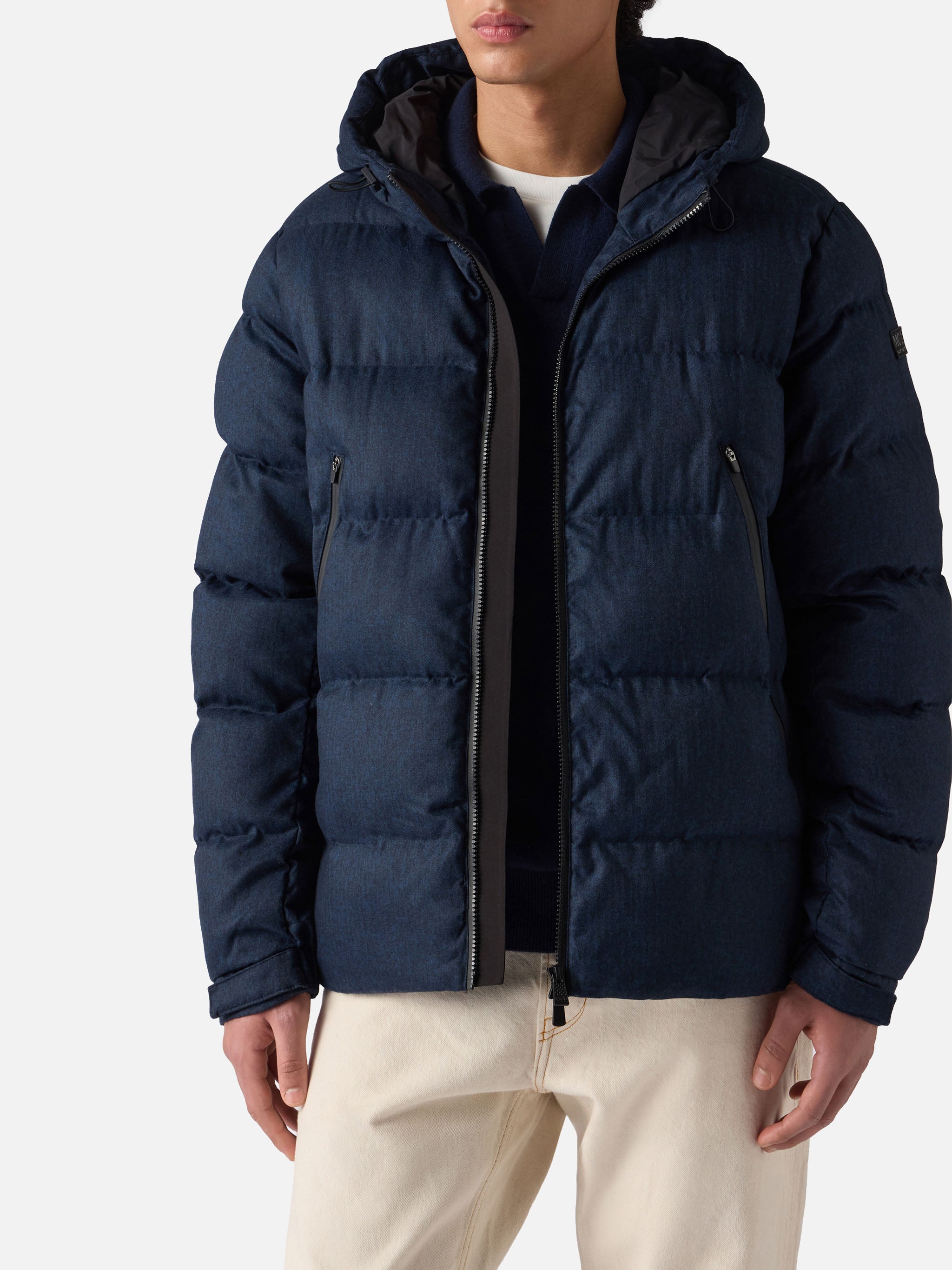 mc2-saint-barth-giacca-maier-uomo-flanella-imbottita-cappuccio-blu-navy image 1