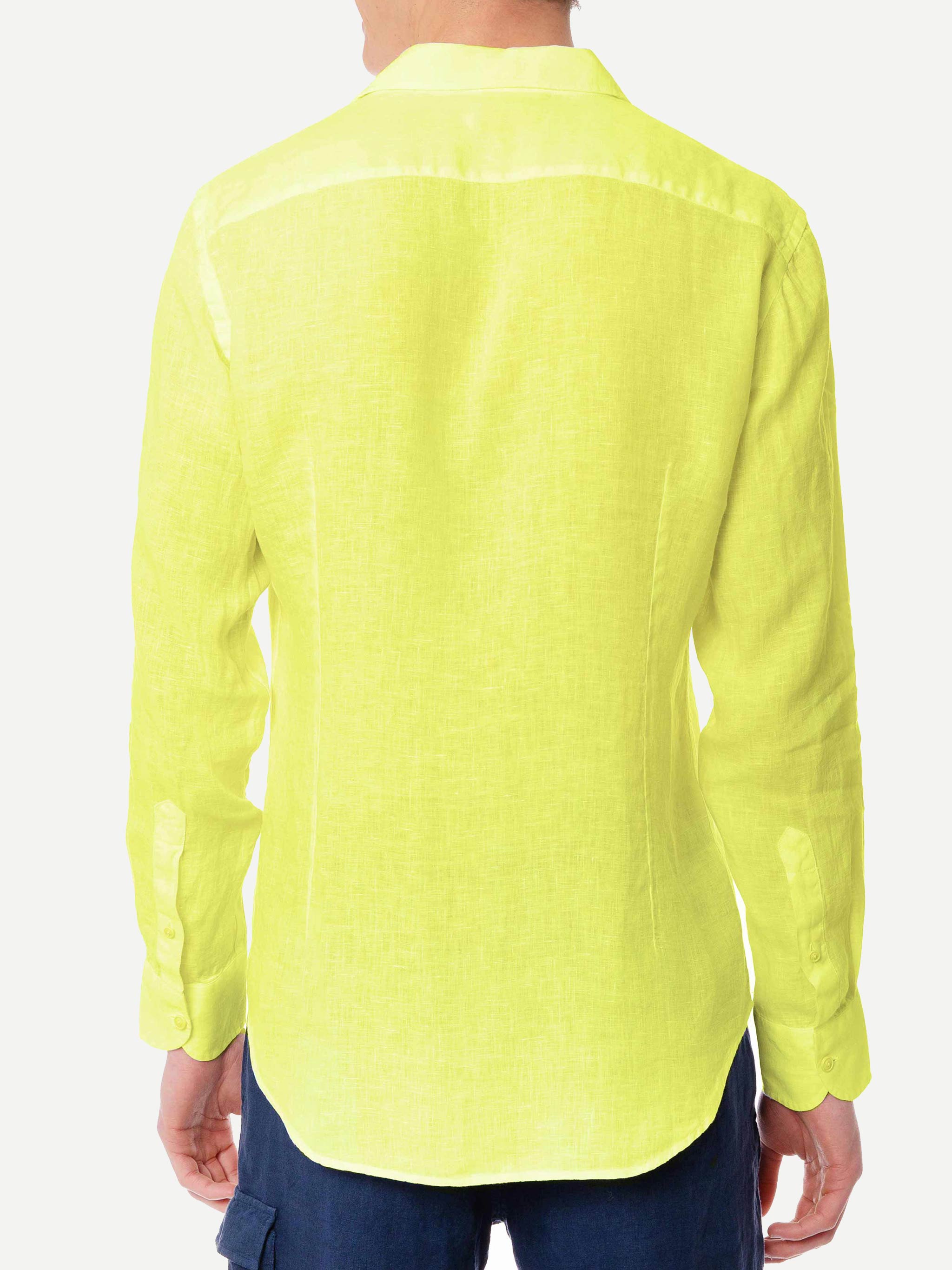mc2-saint-barth-camicia-pamplona-uomo-in-lino-giallo image 3