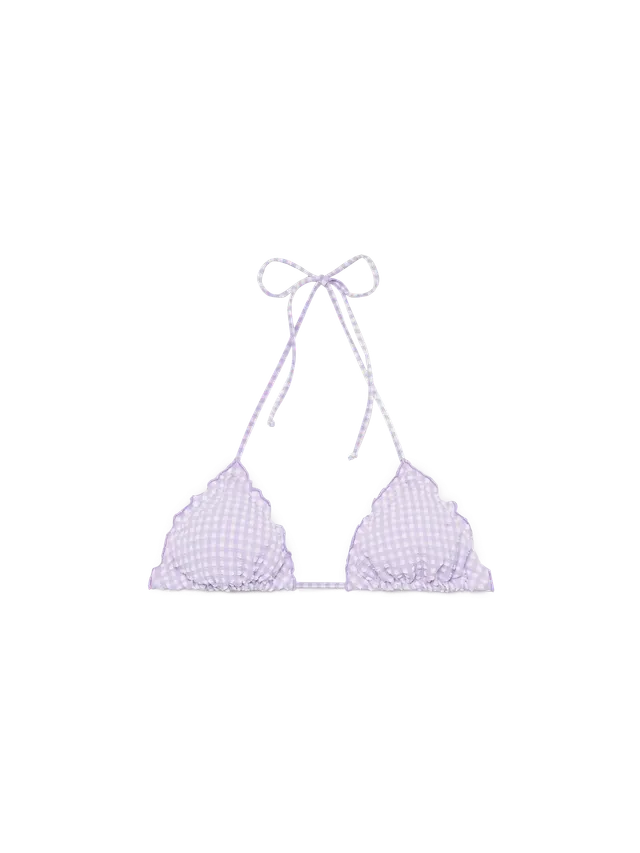 mc2-saint-barth-sagittarius-top-triangolo-seersucker-stampa-gingham-lilla image 1