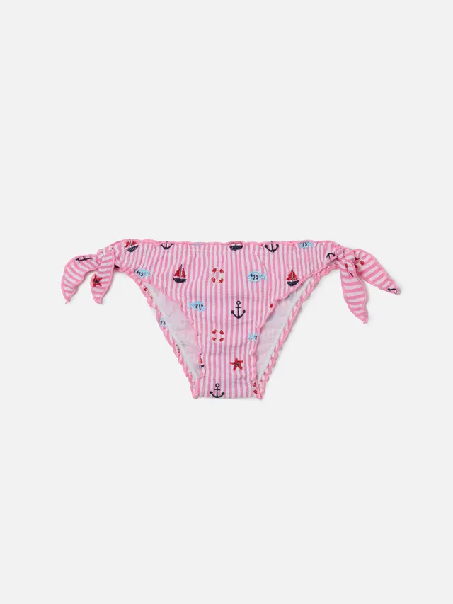mc2-saint-barth-cric-slip-mare-bambina-seersucker-rosa-a-righe-con-ricami image 1