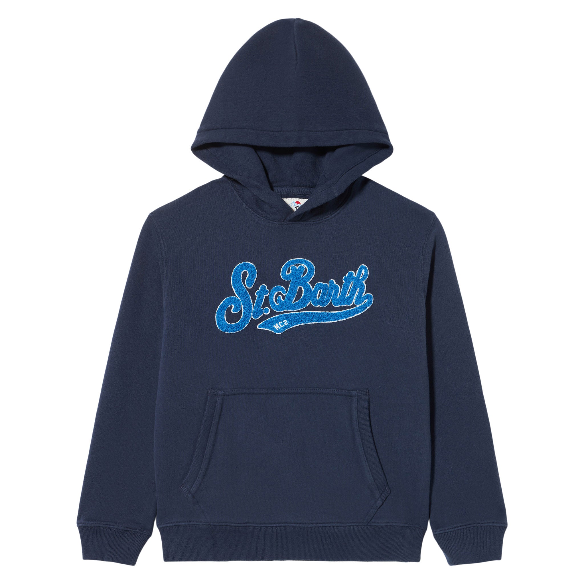 mc2-saint-barth-felpa-bambino-blu-navy-con-cappuccio image 4