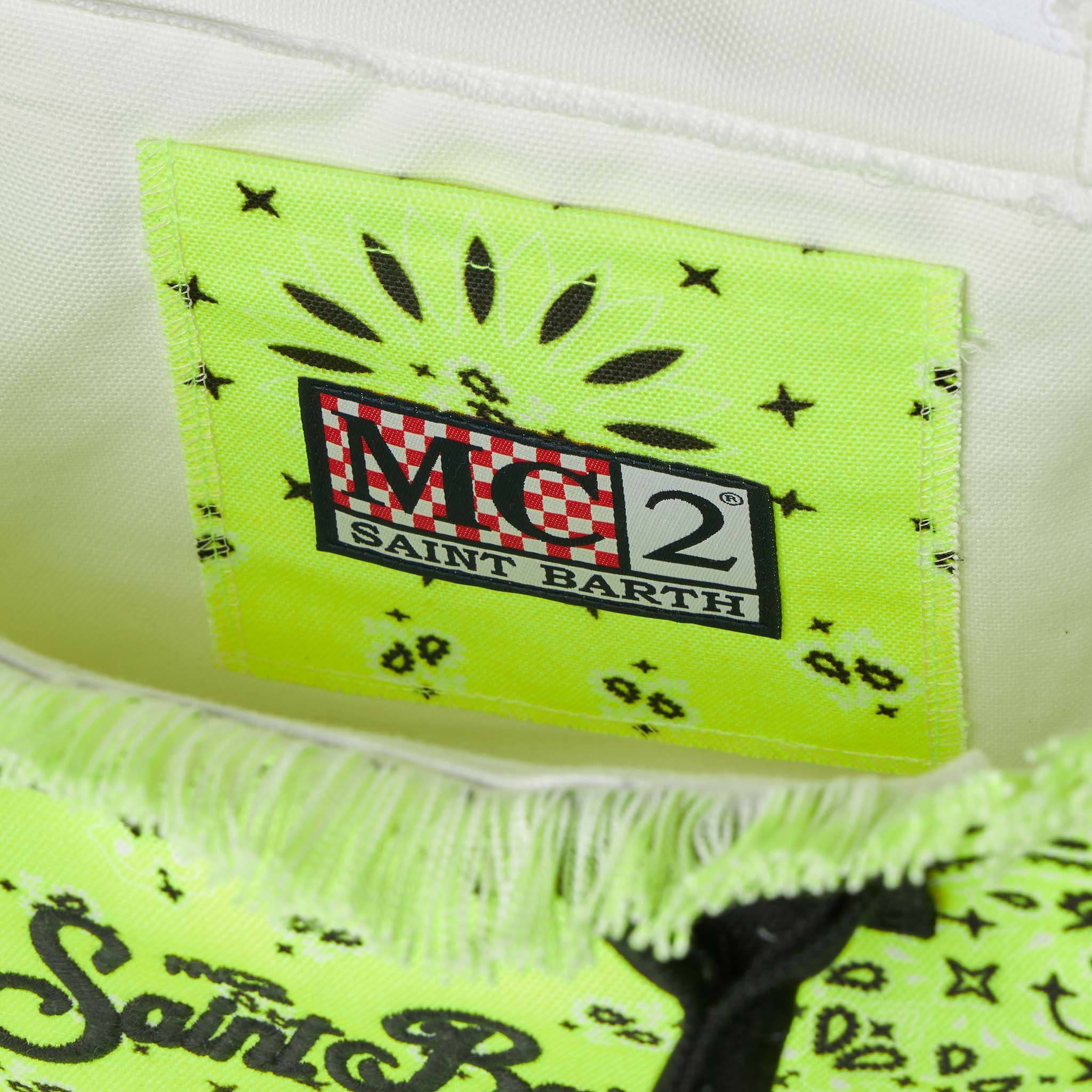borsa-a-mano-mc2-saint-barth-colette-giallo-fluo-con-stampa-bandana image 5