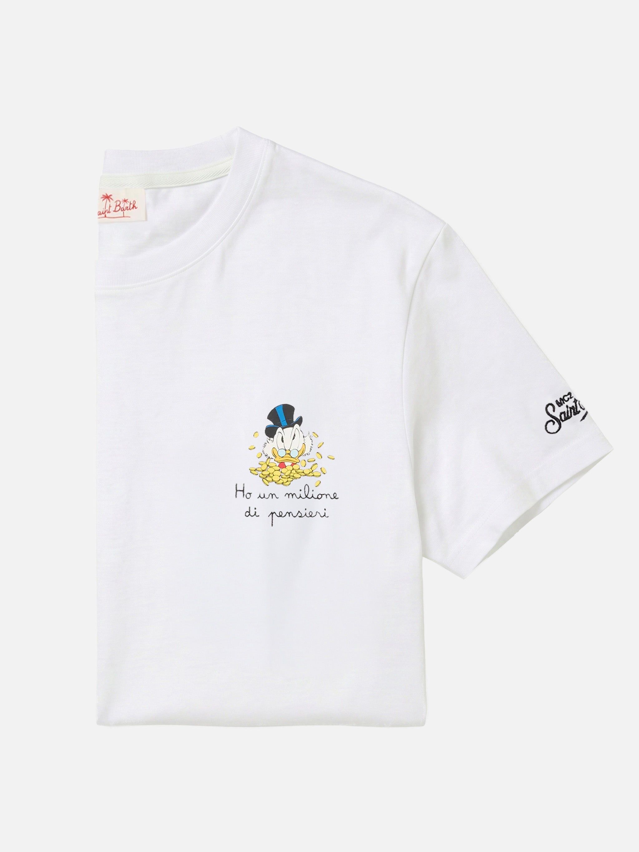 mc2-saint-barth-t-shirt-portofino-uomo-bianca-con-ricamo-ho-un-milione-di-pensie image 1