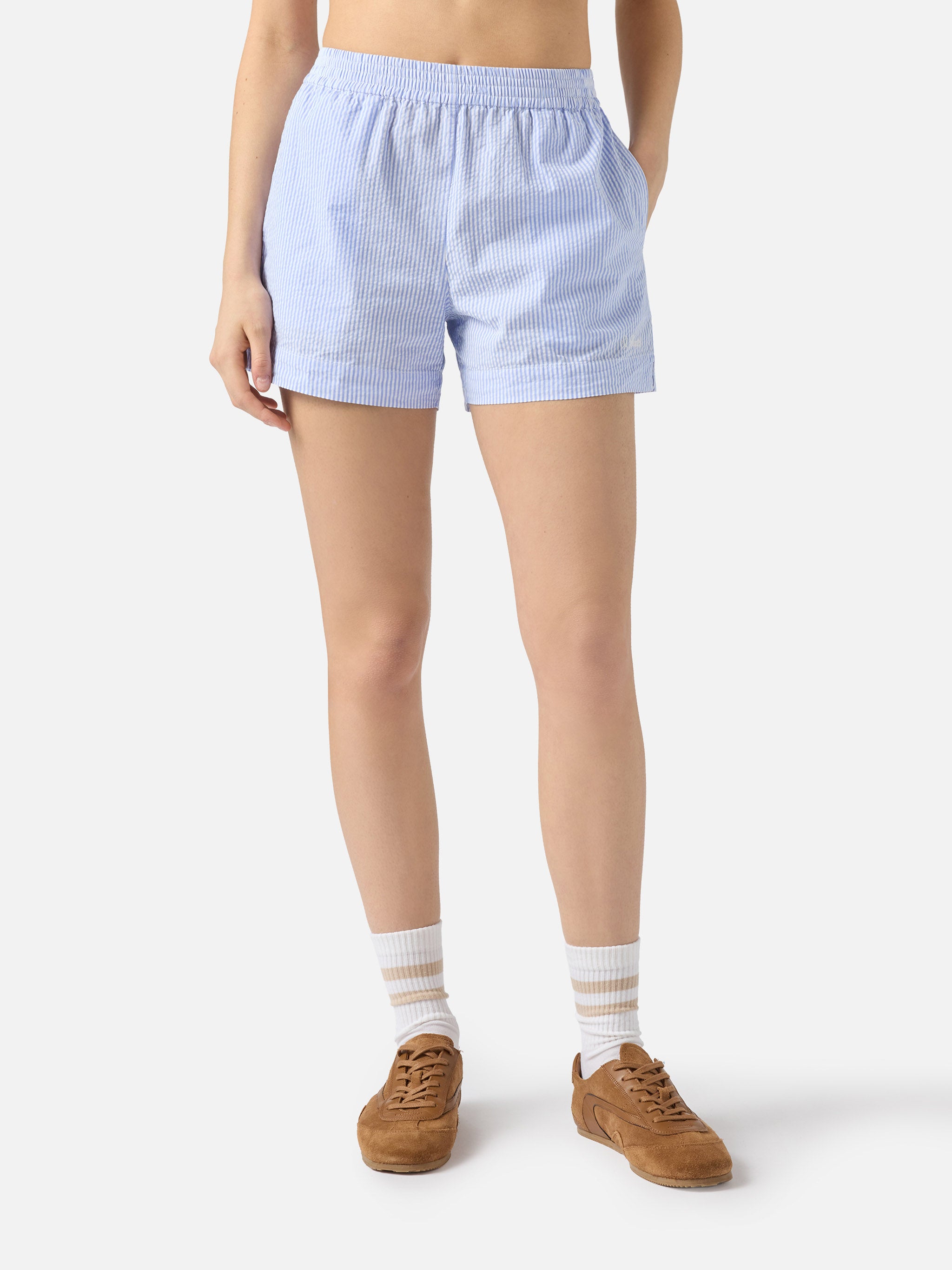 mc2-saint-barth-shorts-meave-in-puro-seersucker-a-righe-azzurre-donna-vestibilit image 1