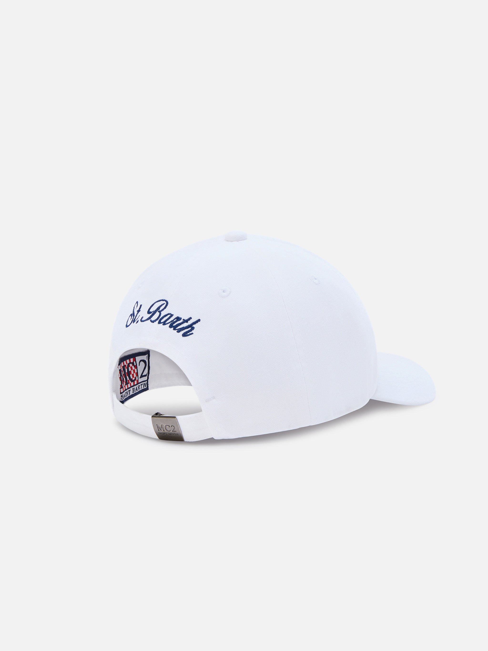 cappellino-mc2-saint-barth-davis-con-visiera-in-cotone-bianco-e-ricamo-drago-as- image 3
