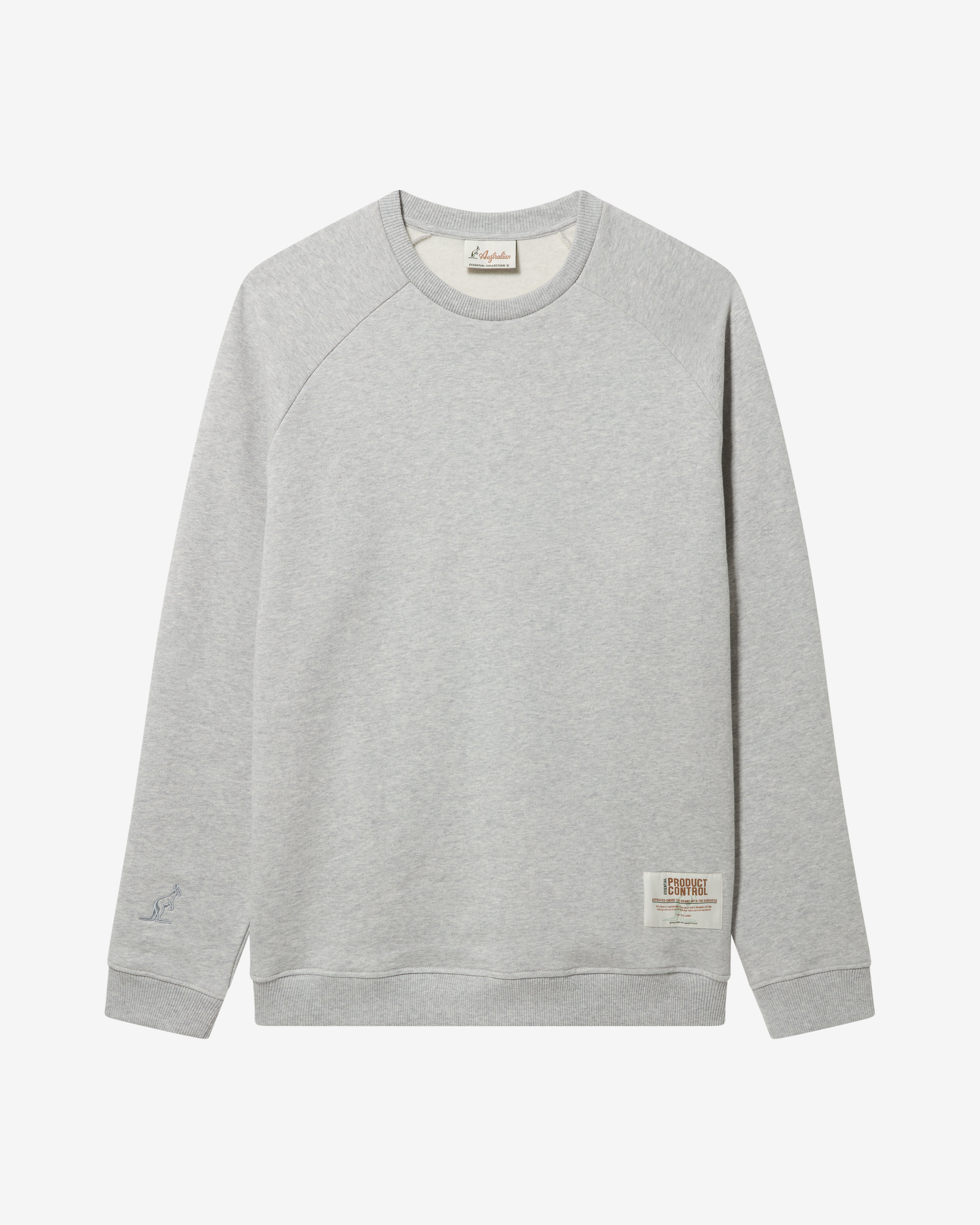australian-essential-crewneck-felpa-girocollo-grigio-melange image 6
