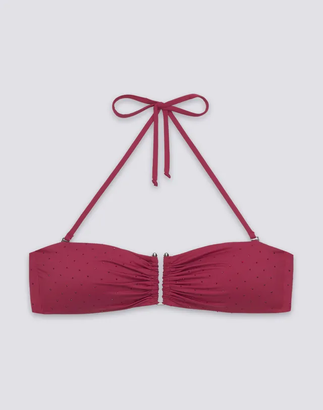 sundek-gw652ktl85t9-top-bikini-donna-a-fascia-con-strass-e-spacco image 1