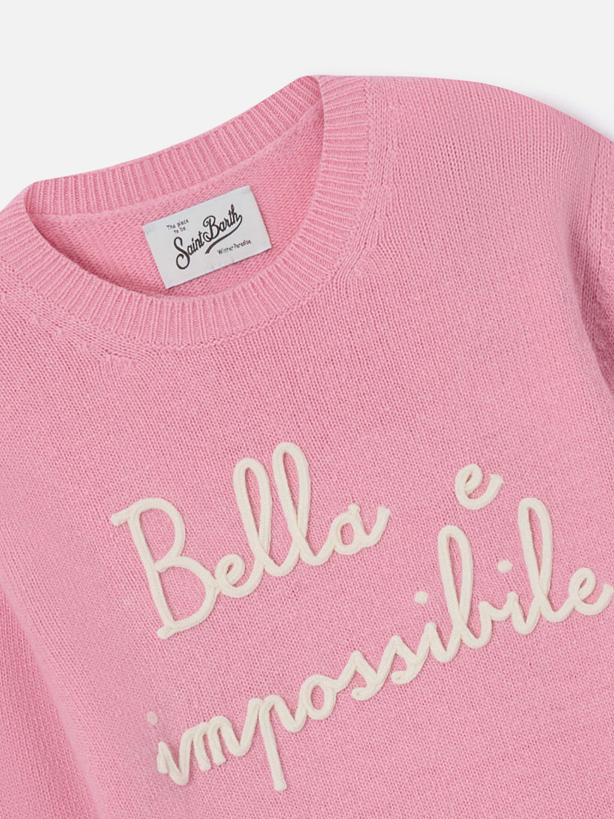 mc2-saint-barth-maglia-girocollo-princess-rosa-con-ricamo-bella-e-impossibile image 2