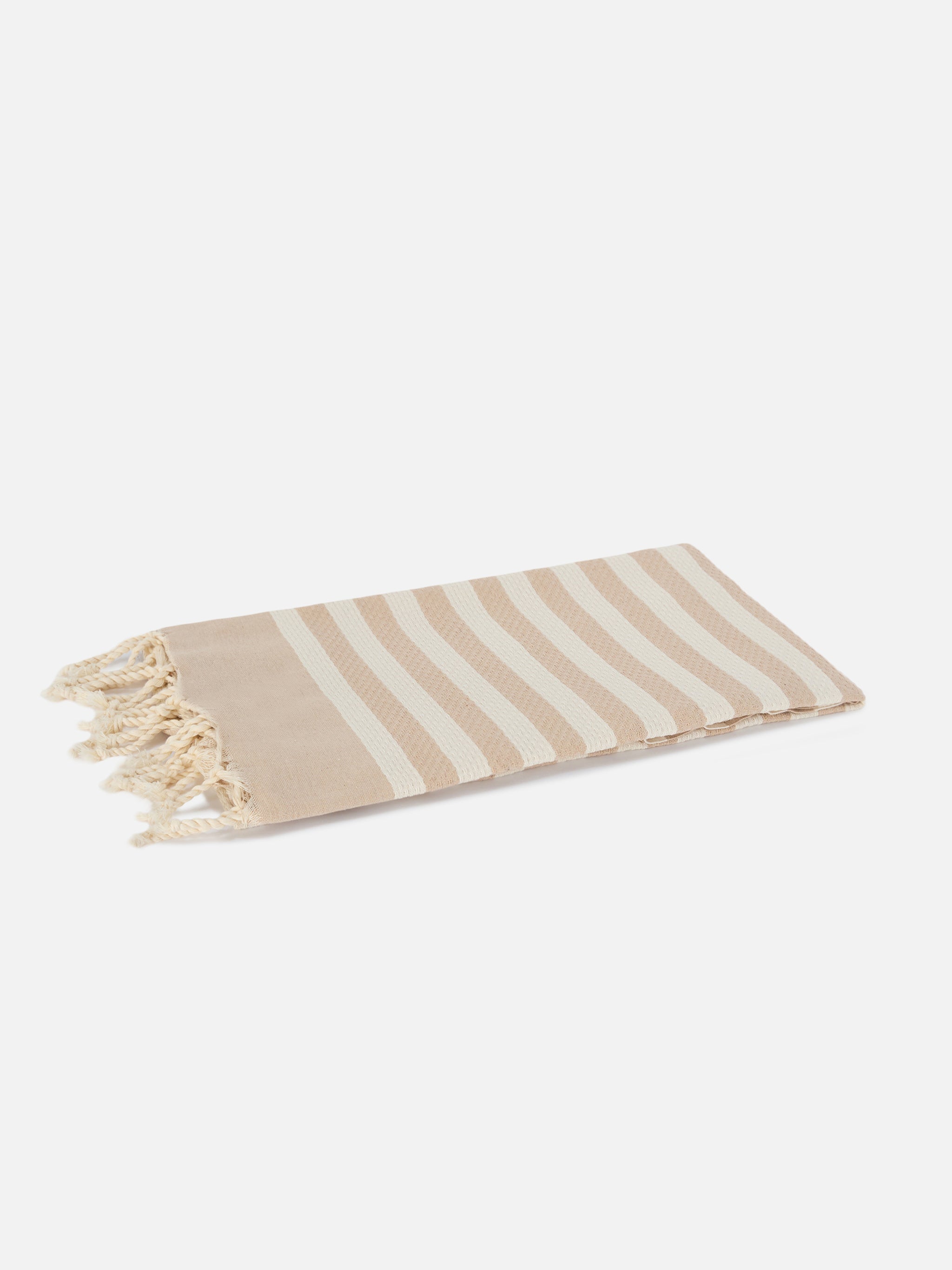 mc2-saint-barth-foutas-telo-mare-a-righe-beige-e-bianco-in-cotone-jacquard image 5