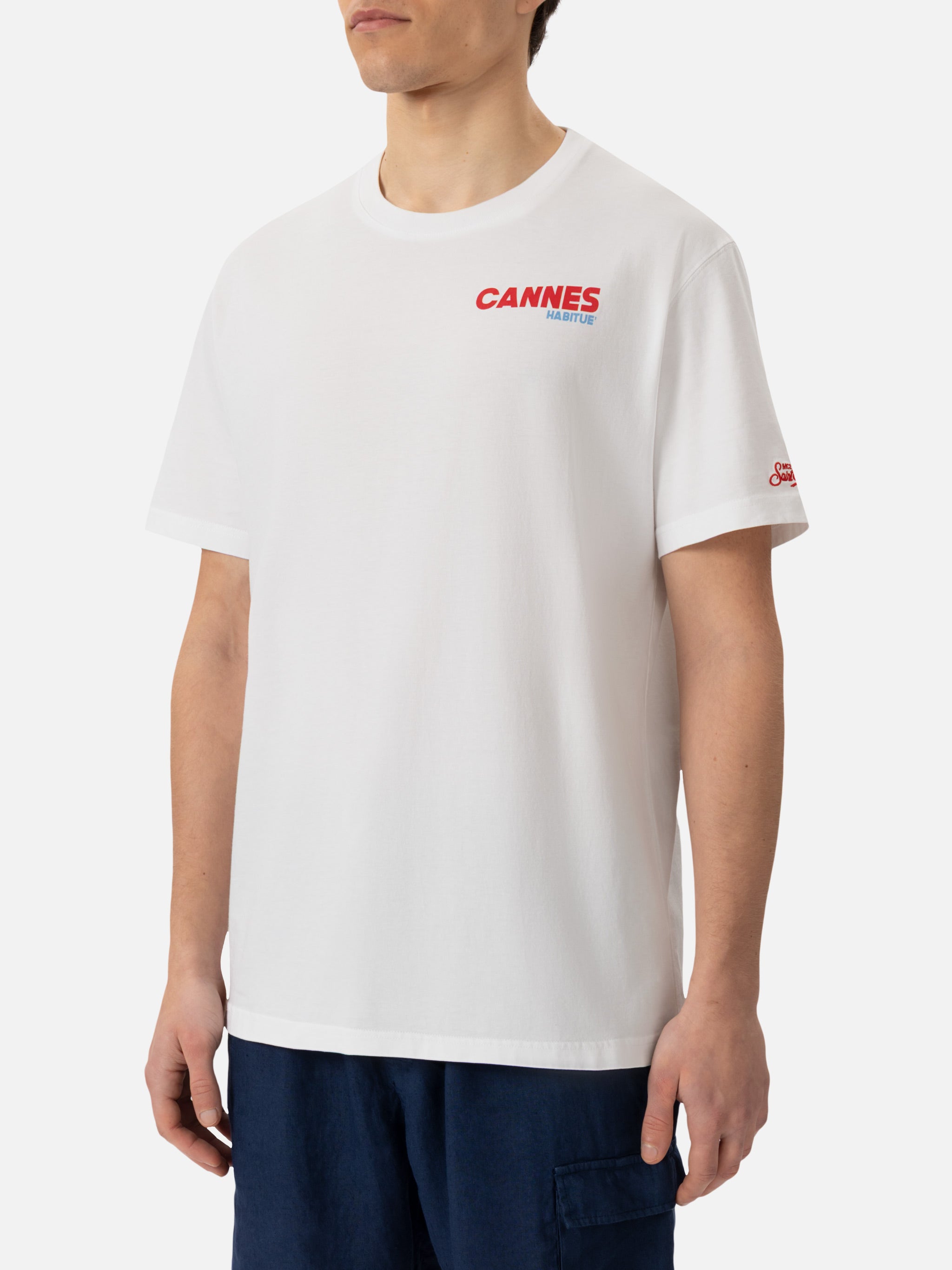 mc2-saint-barth-t-shirt-man-uomo-t-shirt-in-cotone-bianco-stampa-postcard-cannes image 3