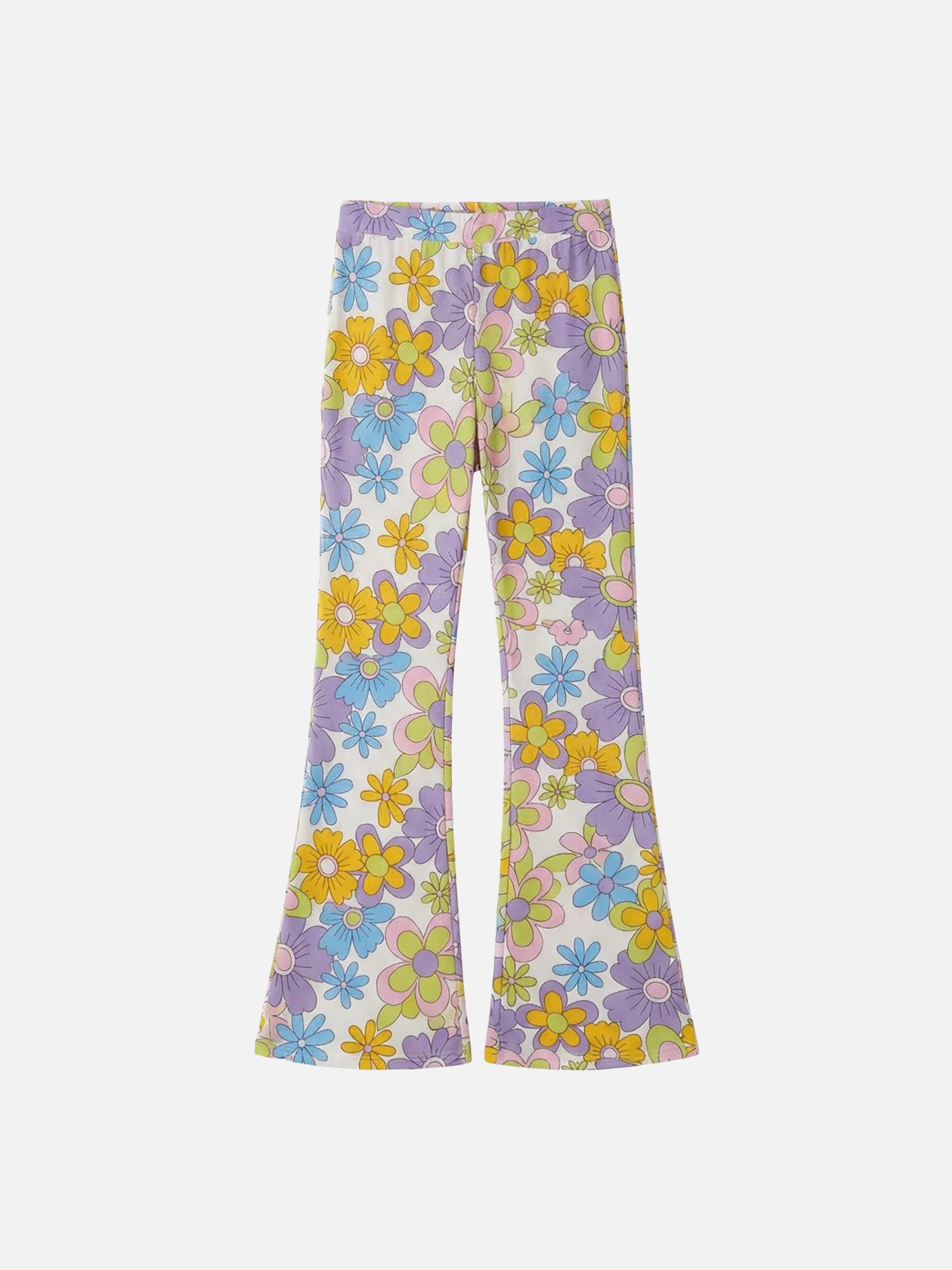 mc2-saint-barth-gwenda-jr-pantaloni-flare-bambina-stampa-fiori-hippie image 1