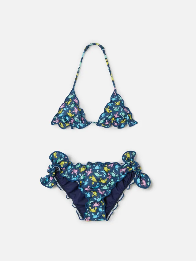 mc2-saint-barth-bikini-bimba-cris-a-triangolo-con-stampa-granchi-blu-navy-vestib image 1