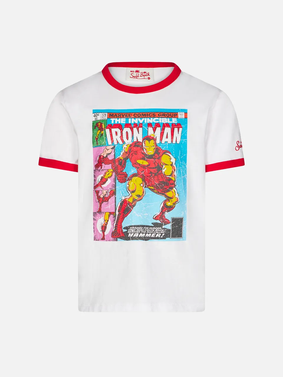 mc2-saint-barth-dean-jr-t-shirt-bambino-iron-man-marvel-bianca image 1