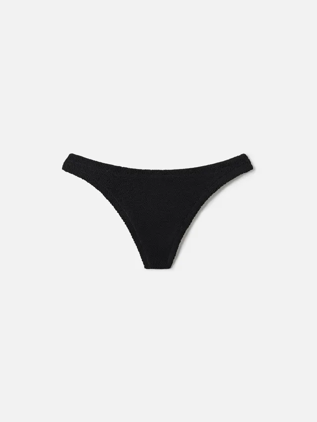 mc2-saint-barth-naomi-slip-mare-brasiliana-donna-tessuto-crinkle-nero image 1