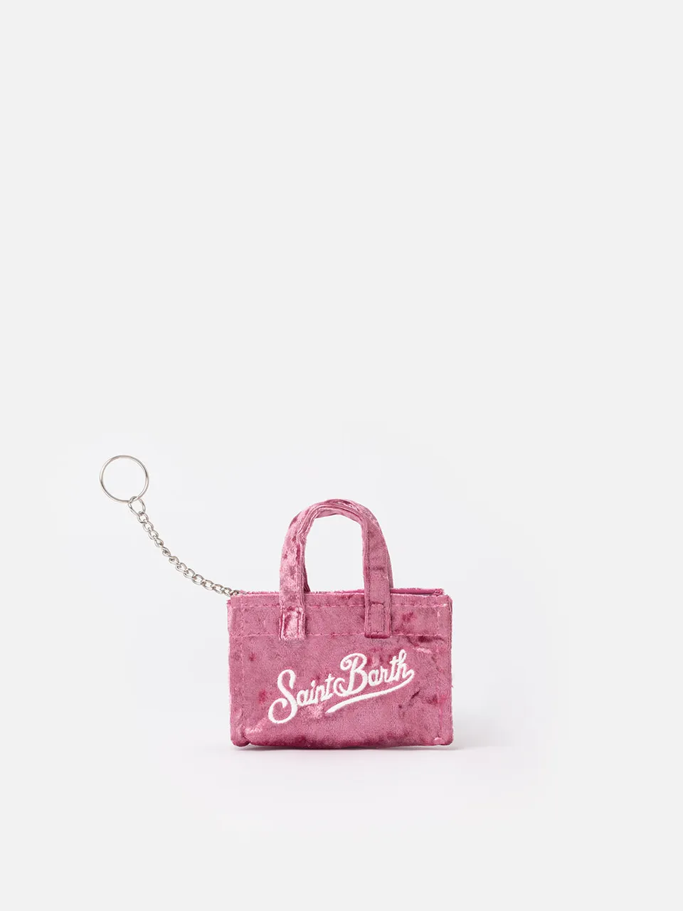 mc2-saint-barth-key-bag-mini-borsa-portachiavi-in-ciniglia-rosa-con-ricamo-logo image 1