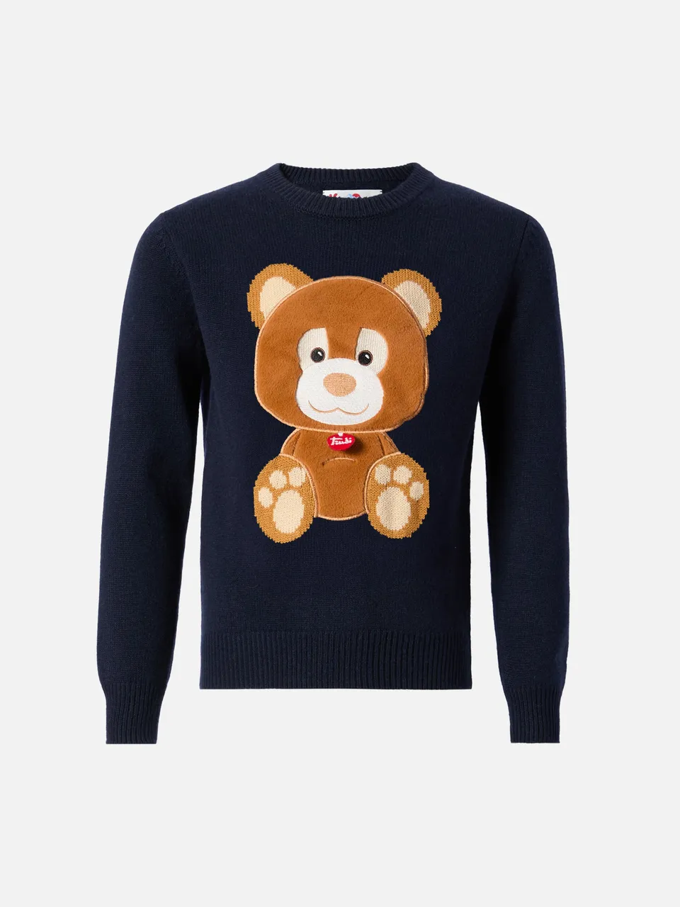 mc2-saint-barth-douglas-girocollo-bimbo-cashmere-blu-orso-trudi image 1