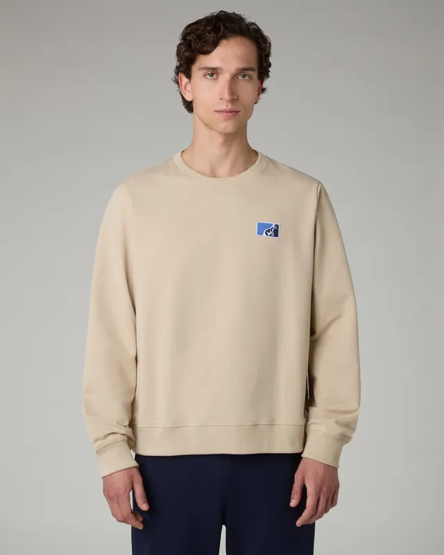 australian-easy-crewneck-felpa-girocollo-uomo-sabbia image 1