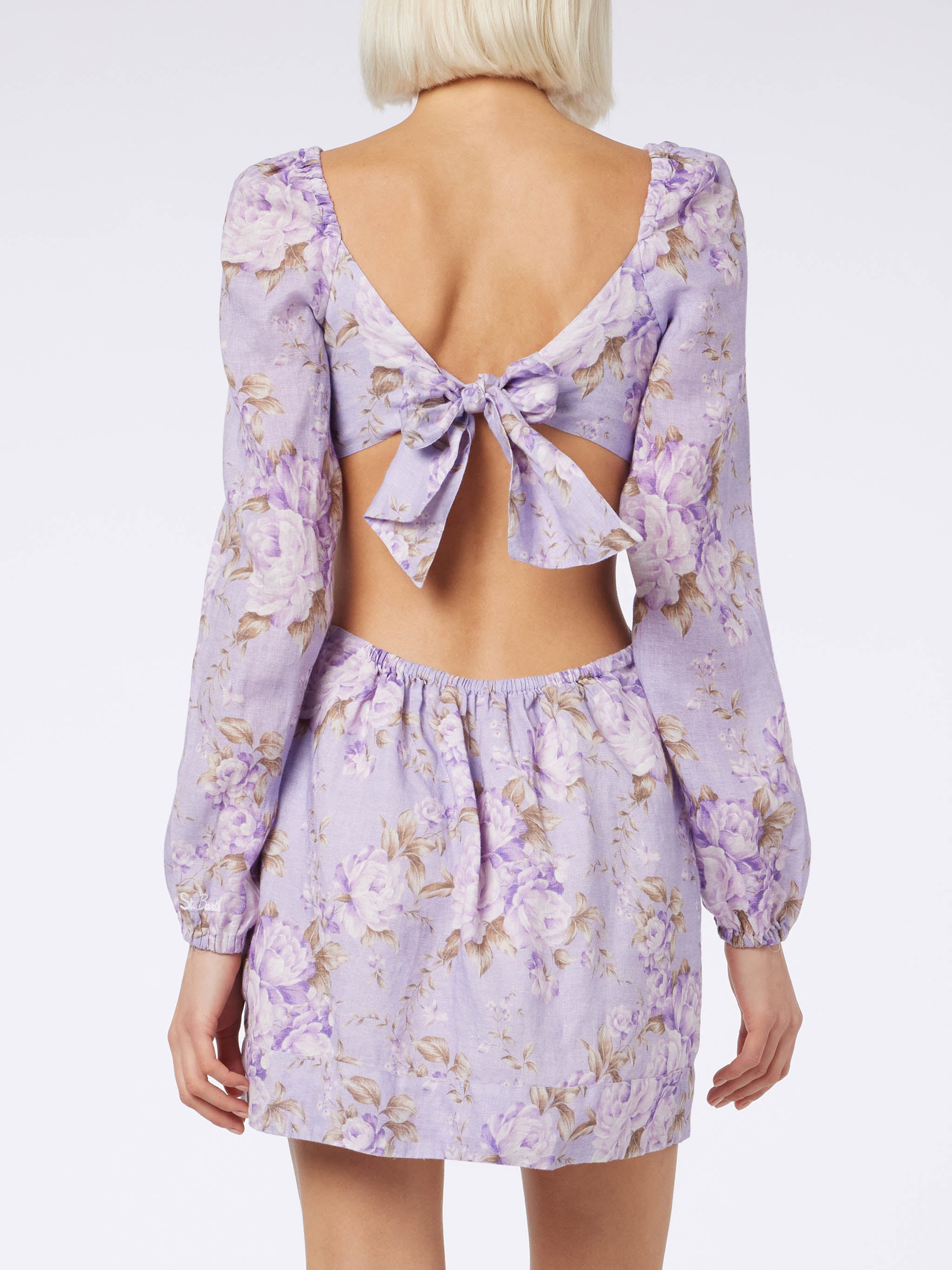 mc2-saint-barth-abito-jara-donna-corto-cut-out-in-lino-con-stampa-paisley image 2