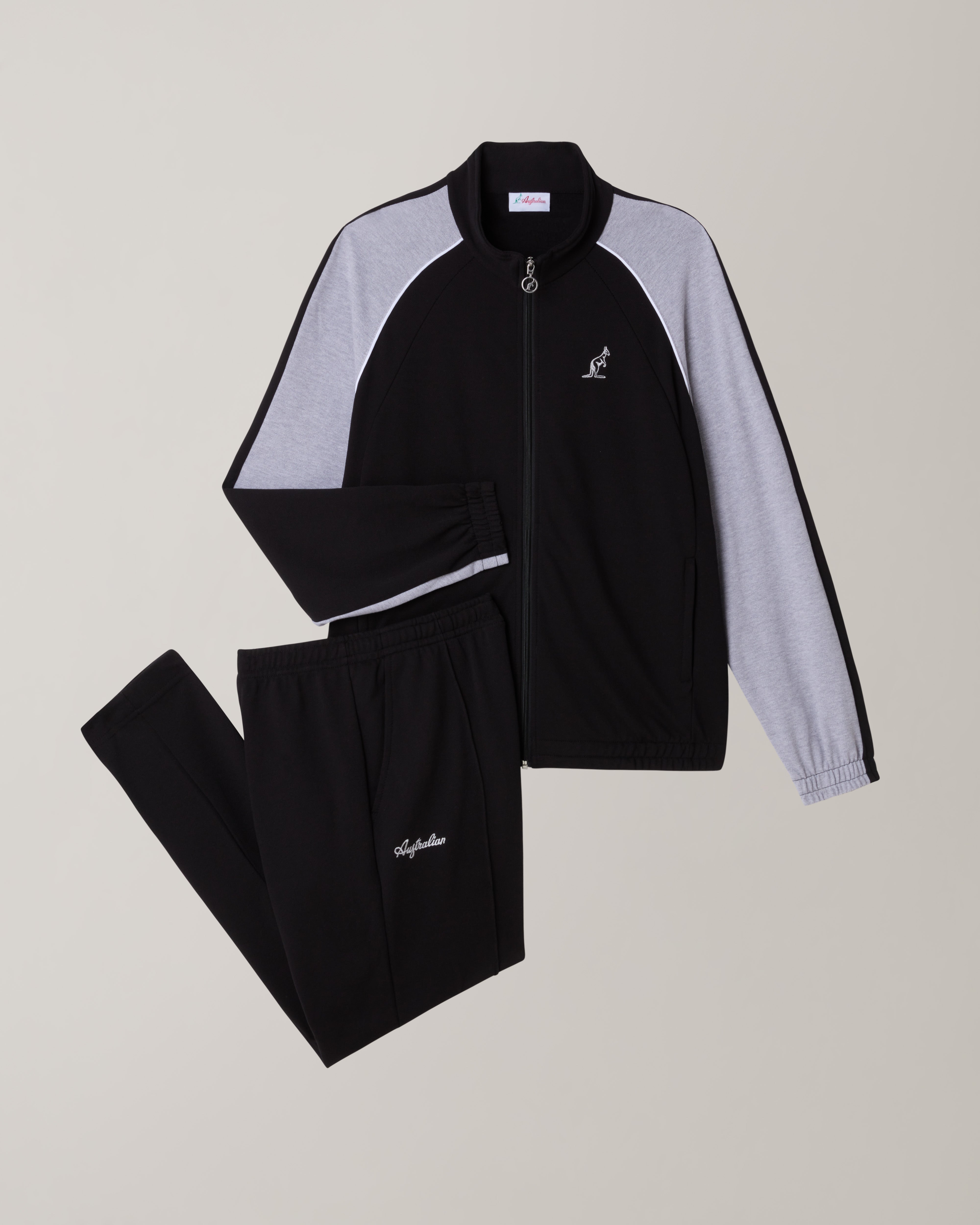australian-posh-piquet-tracksuit-tuta-in-piquet-garzato-nero-made-in-italy image 8