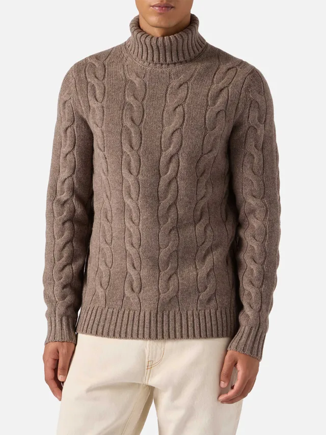 mc2-saint-barth-valdez-pullover-dolcevita-uomo-lana-nocciola image 1