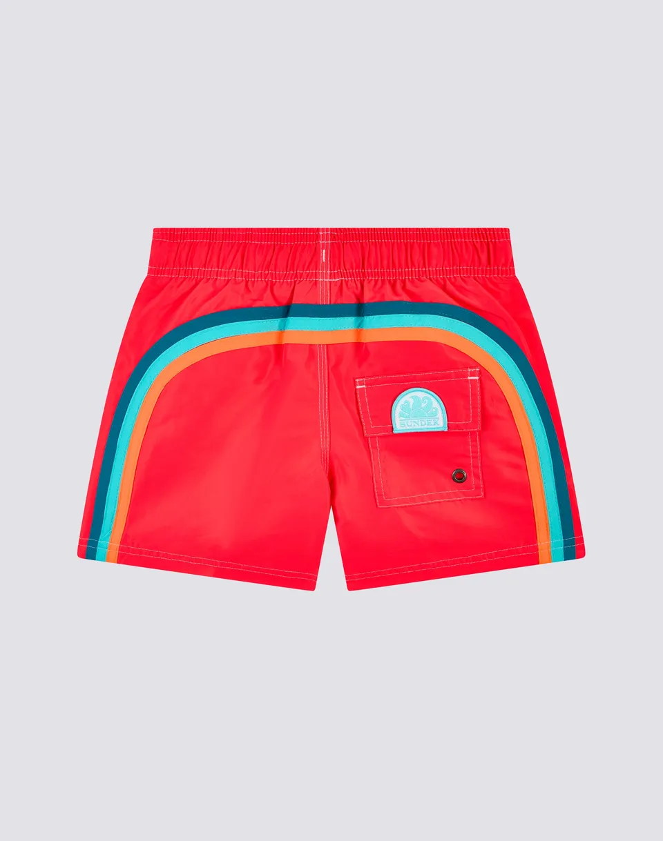 sundek-costume-mare-bambino-corto-iconic-taffet-vita-elasticata image 1