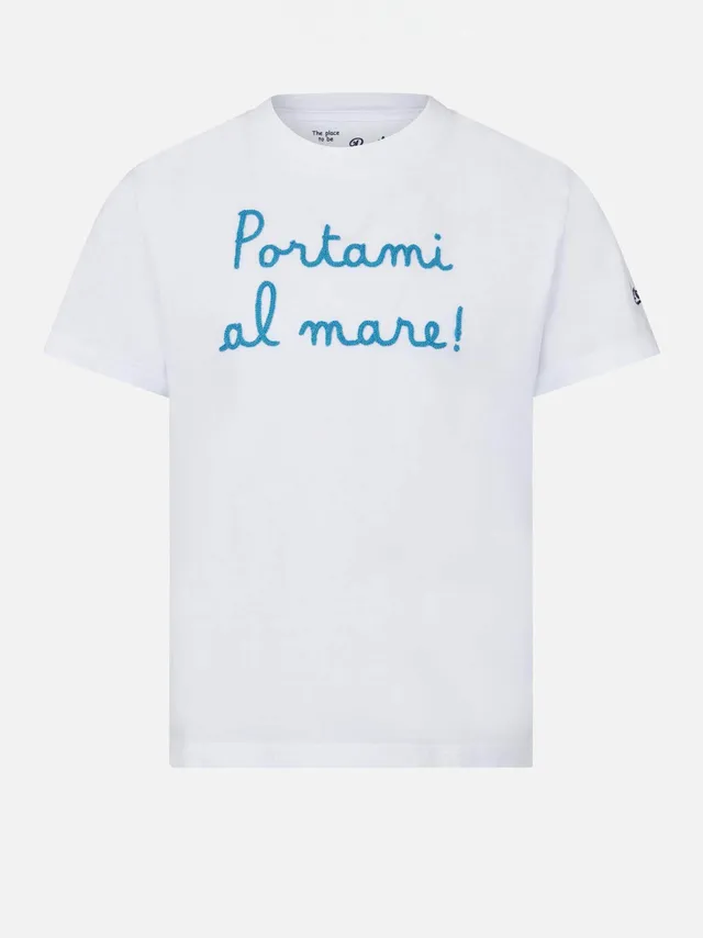 mc2-saint-barth-jean-t-shirt-bambina-bianca-portami-al-mare image 1