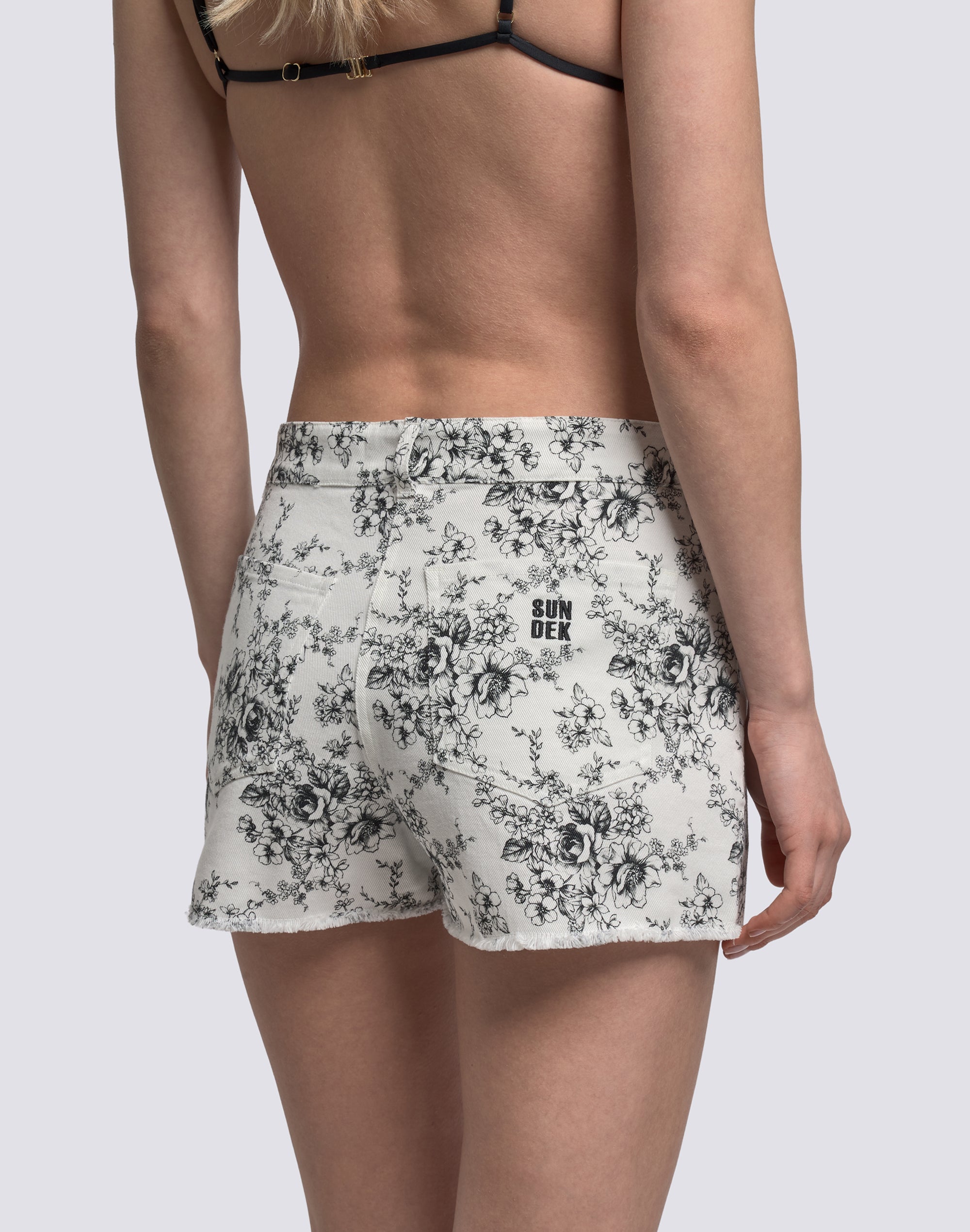 sundek-w397wkcb6jd-shorts-donna-rose-de-joie-in-bull-di-cotone image 5