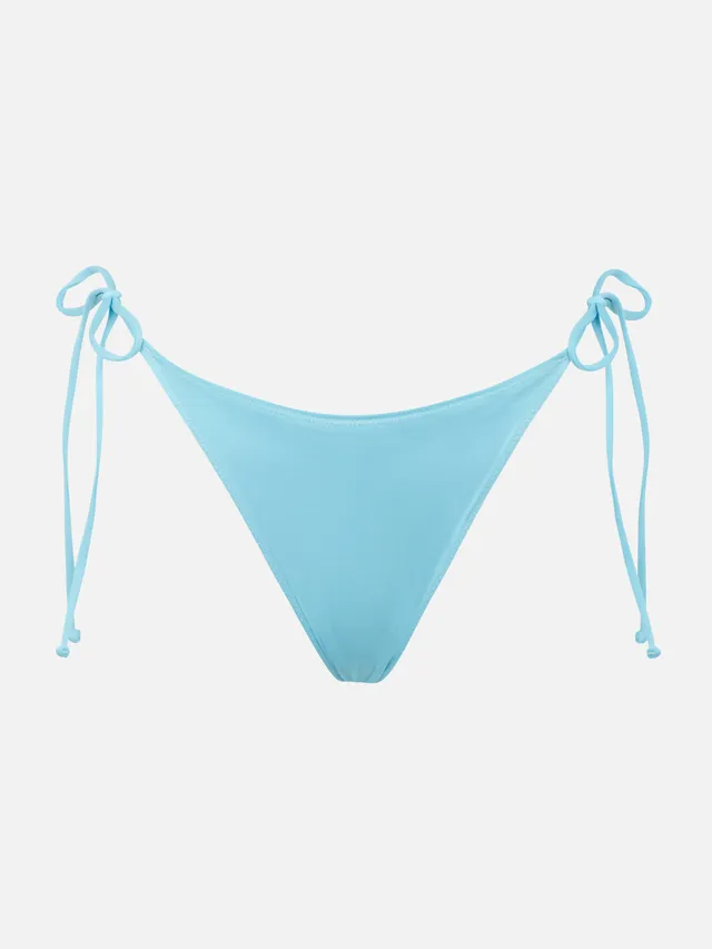 mc2-saint-barth-marielle-slip-mare-donna-azzurro-tinta-unita-con-laccetti image 1