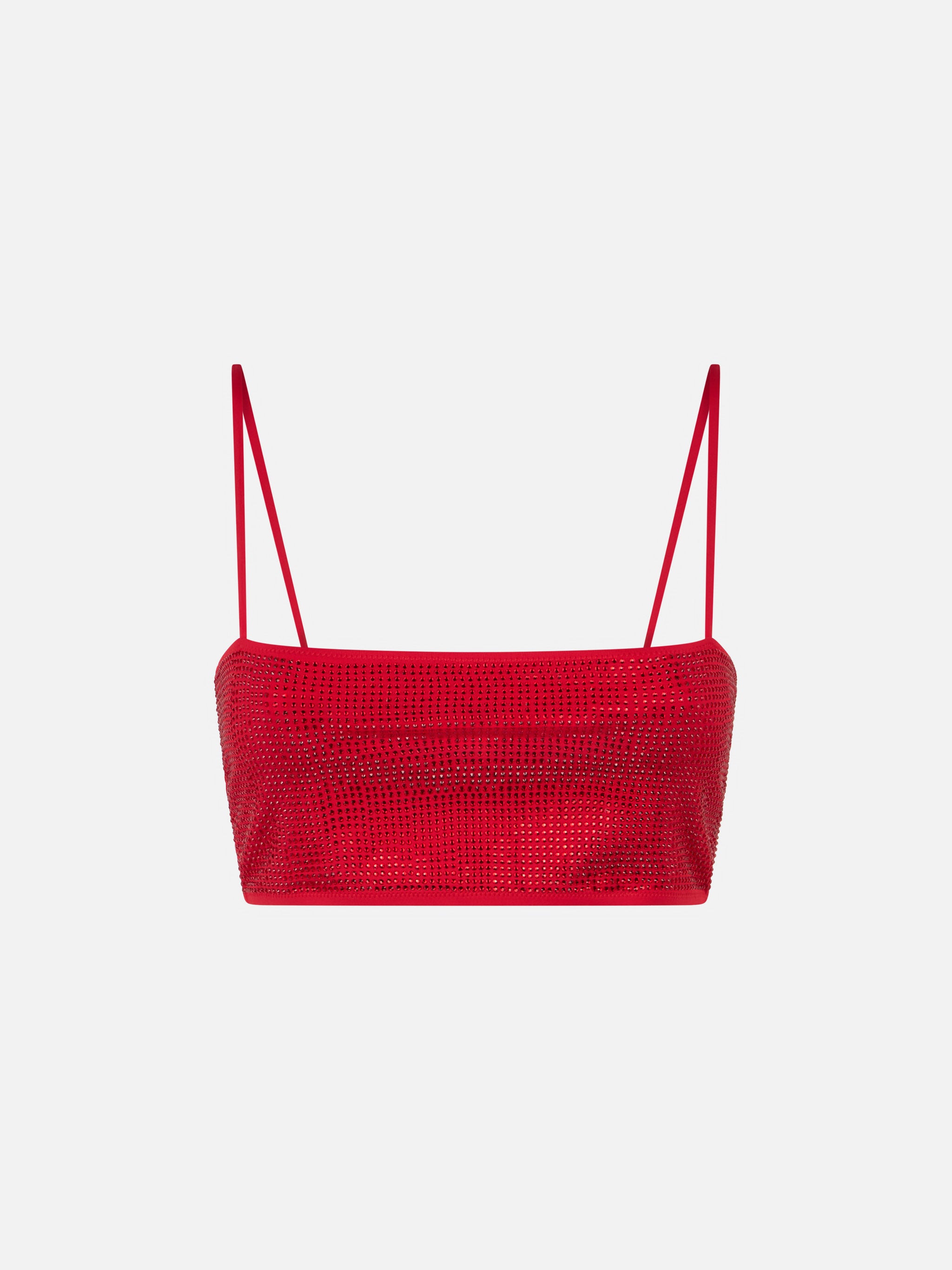 mc2-saint-barth-athena-top-a-fascia-donna-rosso-con-strass image 1