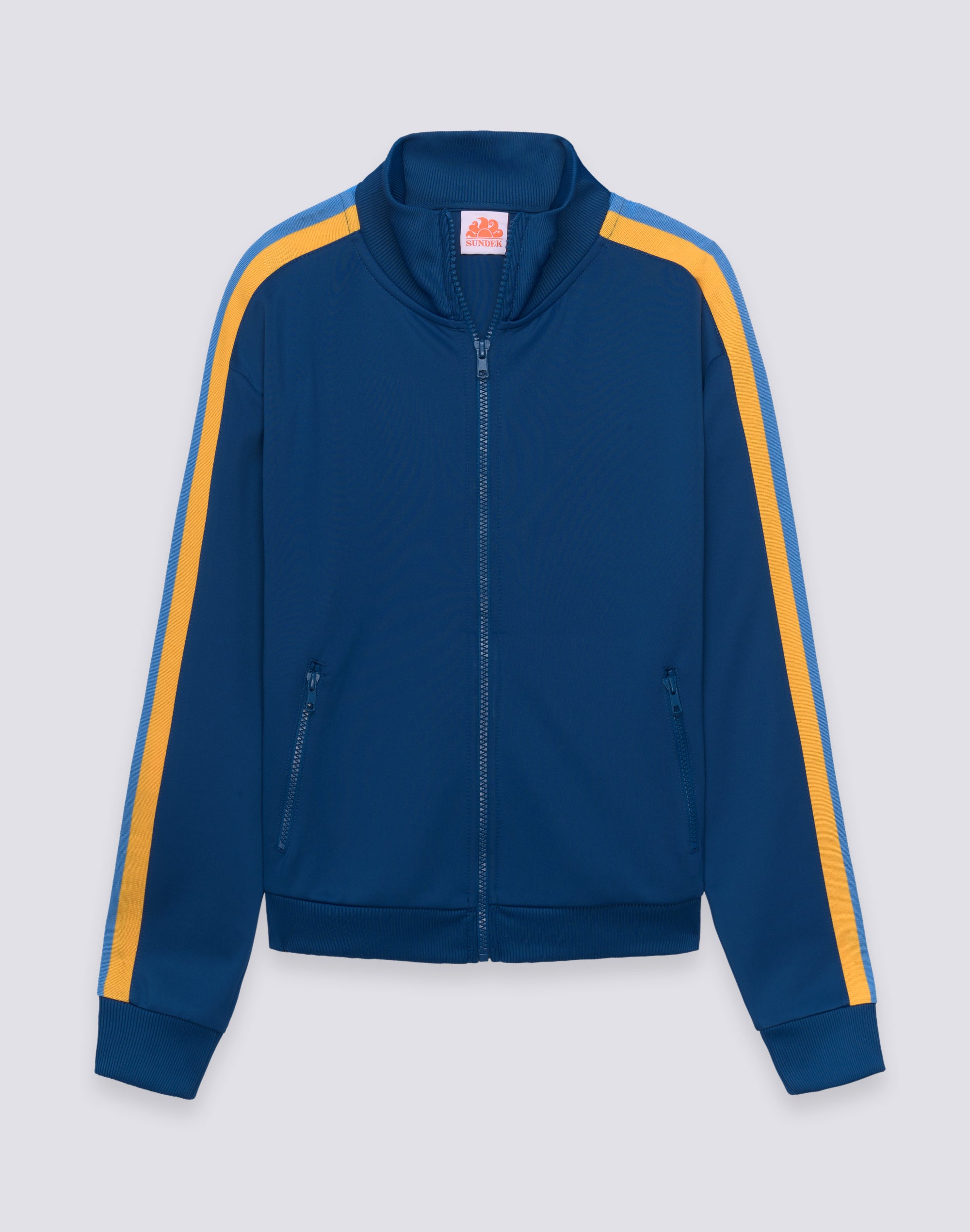 sundek-w405jhsc100-felpa-scuba-donna-full-zip-con-arcobaleno image 1
