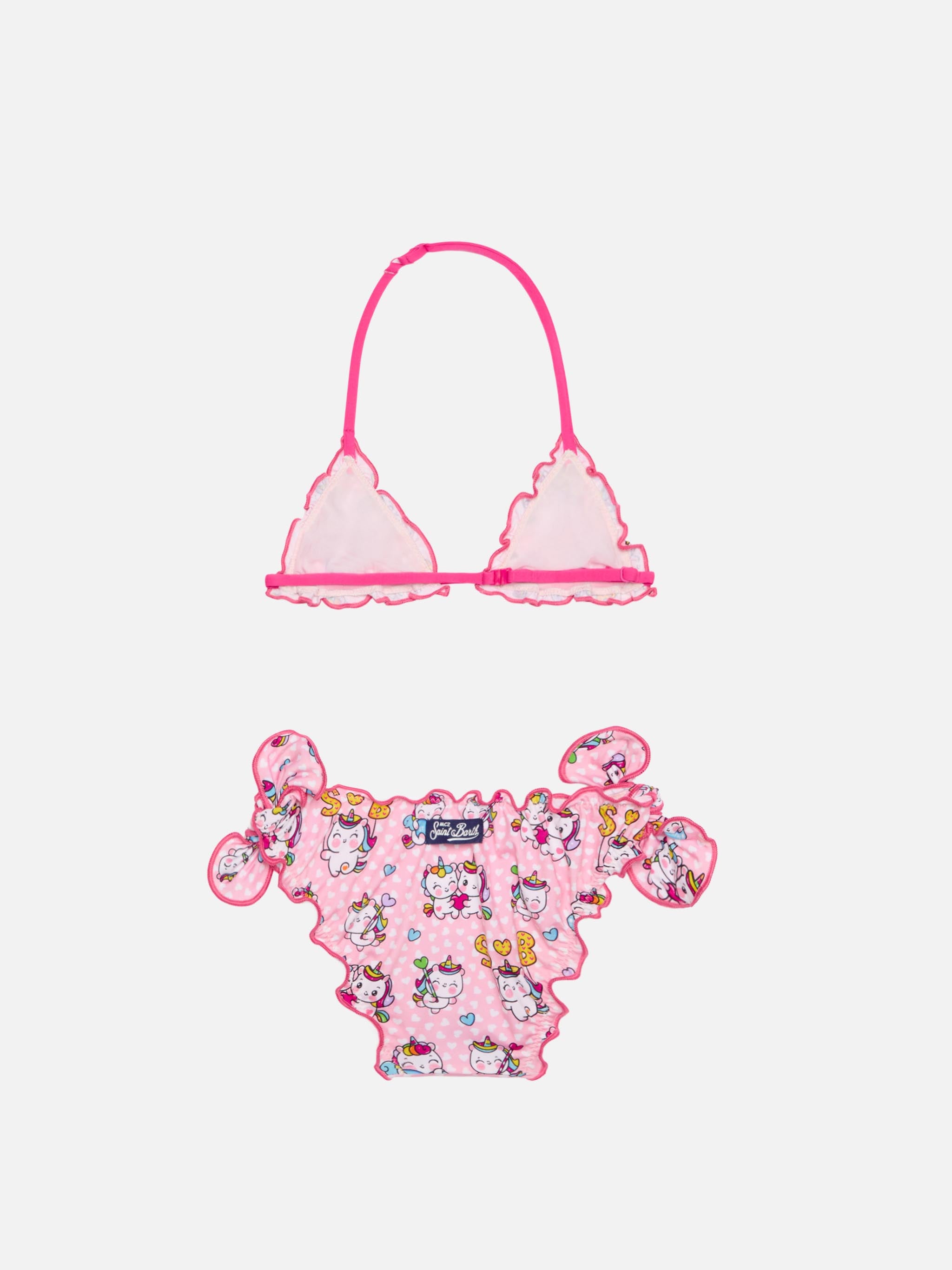 mc2-saint-barth-bikini-da-bambina-a-triangolo-con-stampa-unicorno image 2