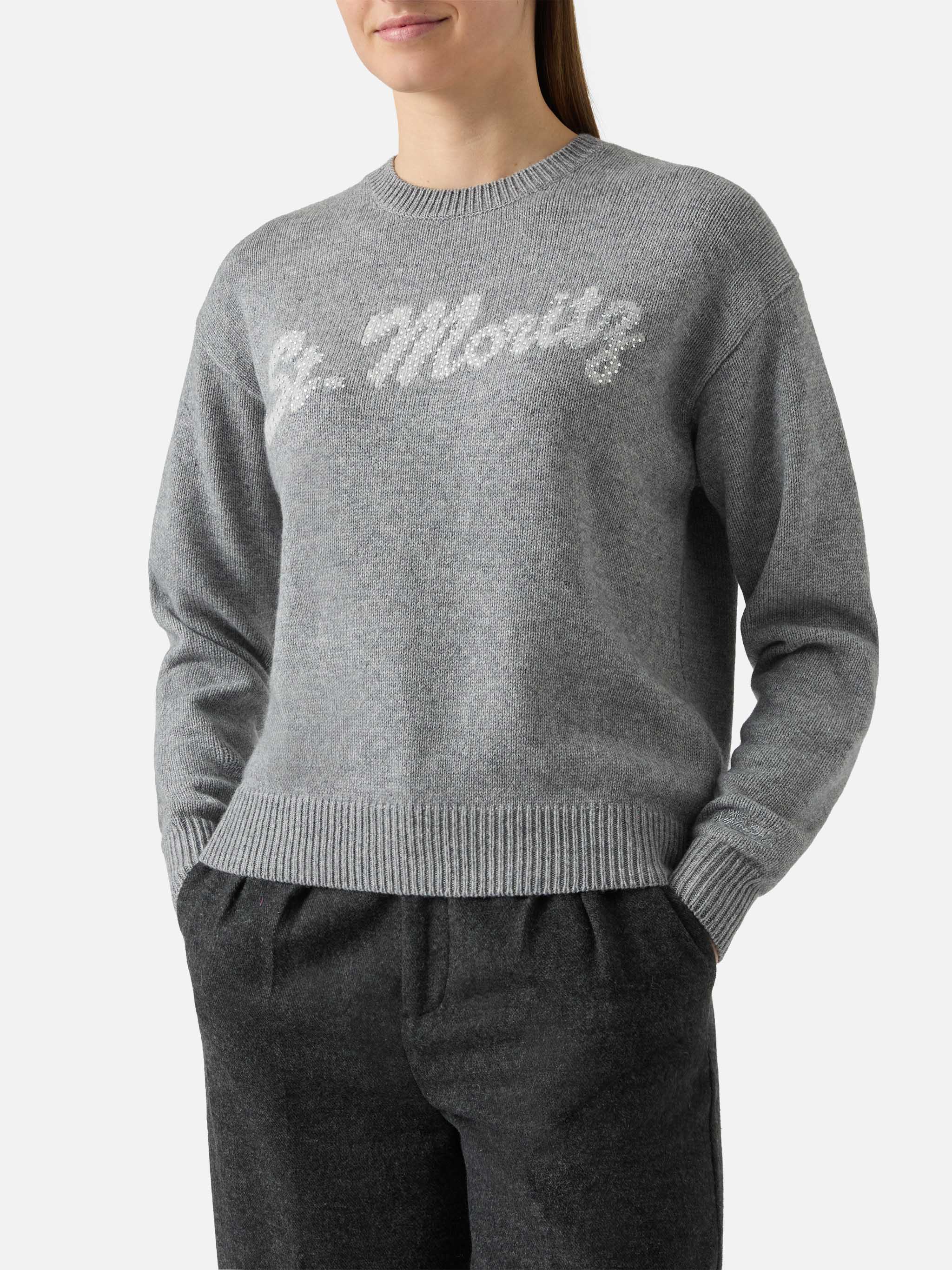 mc2-saint-barth-louise-girocollo-donna-grigio-st-moritz-strass-special-edition image 1
