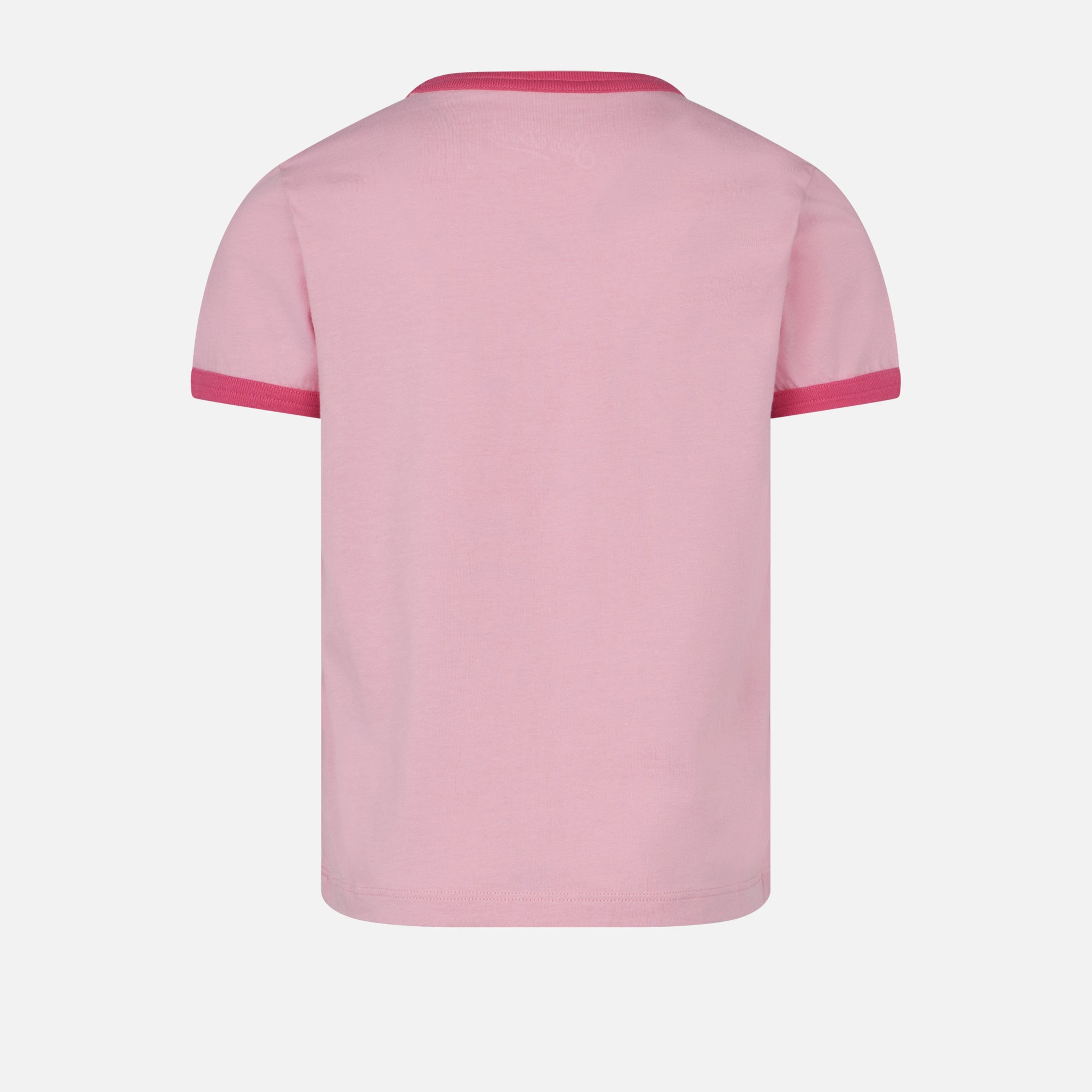 mc2-saint-barth-t-shirt-da-bambina-in-cotone-rosa-con-stampa-st-barth image 3