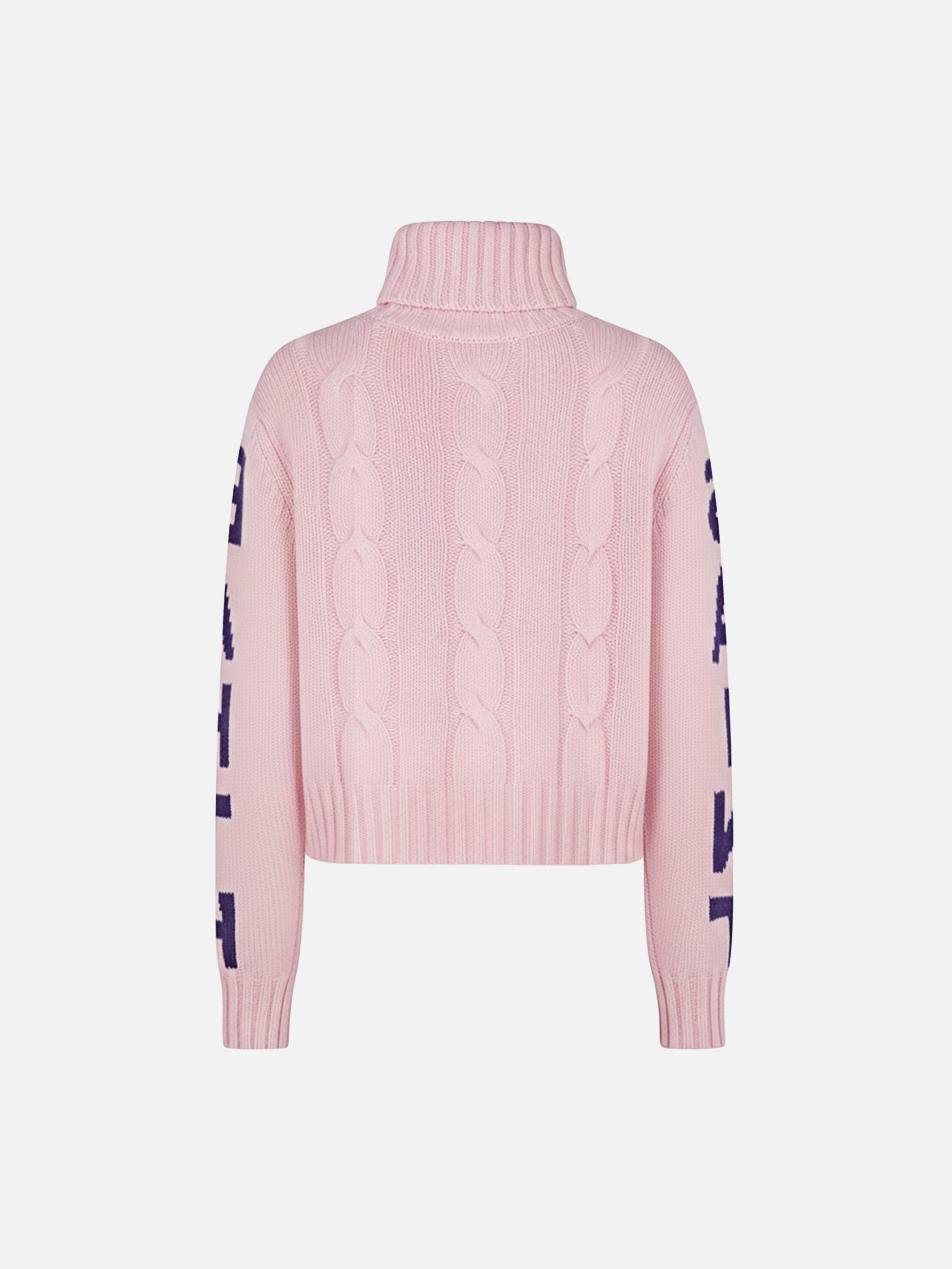 mc2-saint-barth-dolcevita-adler-jr-bambina-rosa-in-lana-e-cashmere-trecce image 2