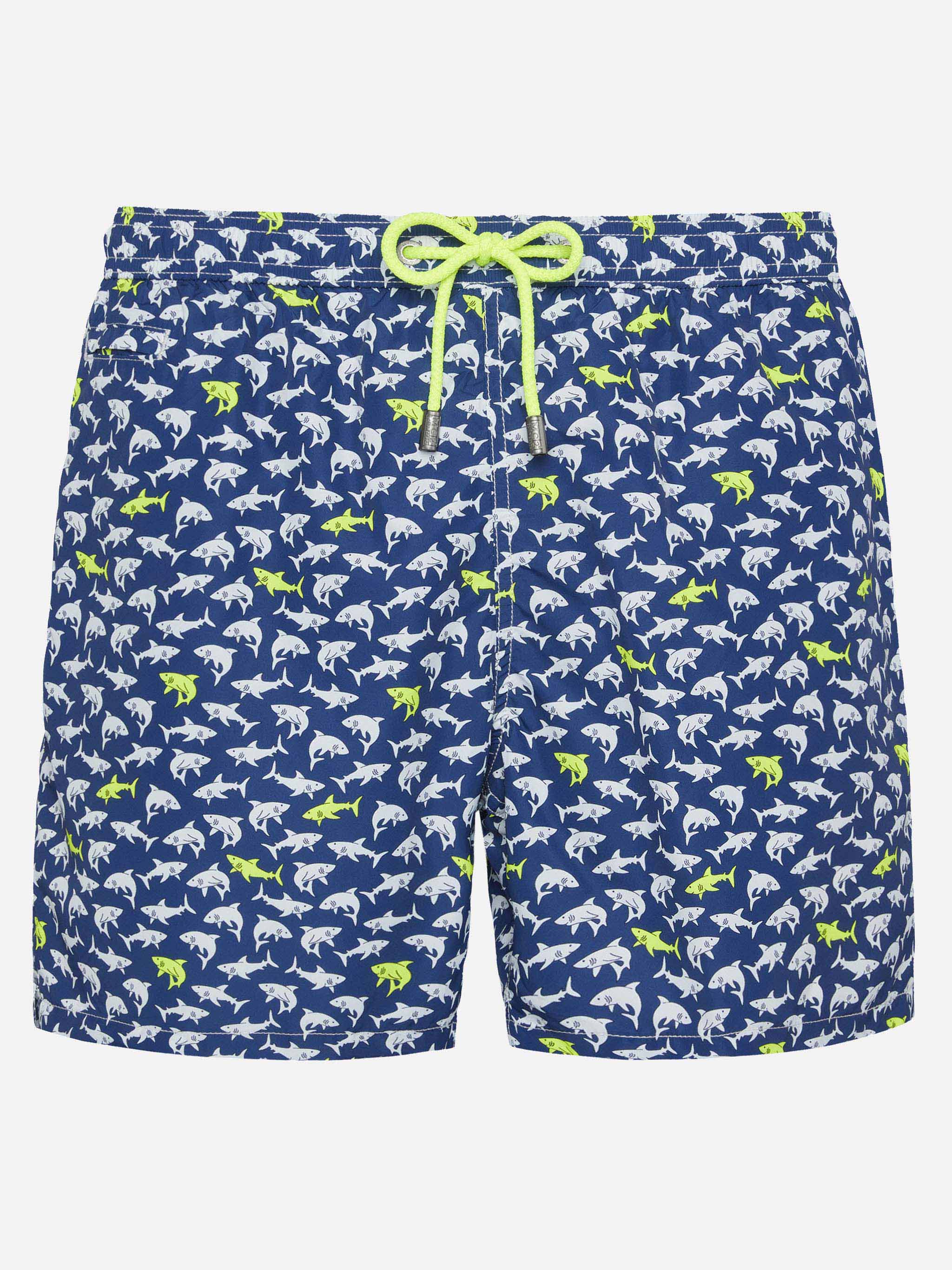 mc2-saint-barth-lighting-costume-mare-uomo-blu-navy-stampa-squali image 1
