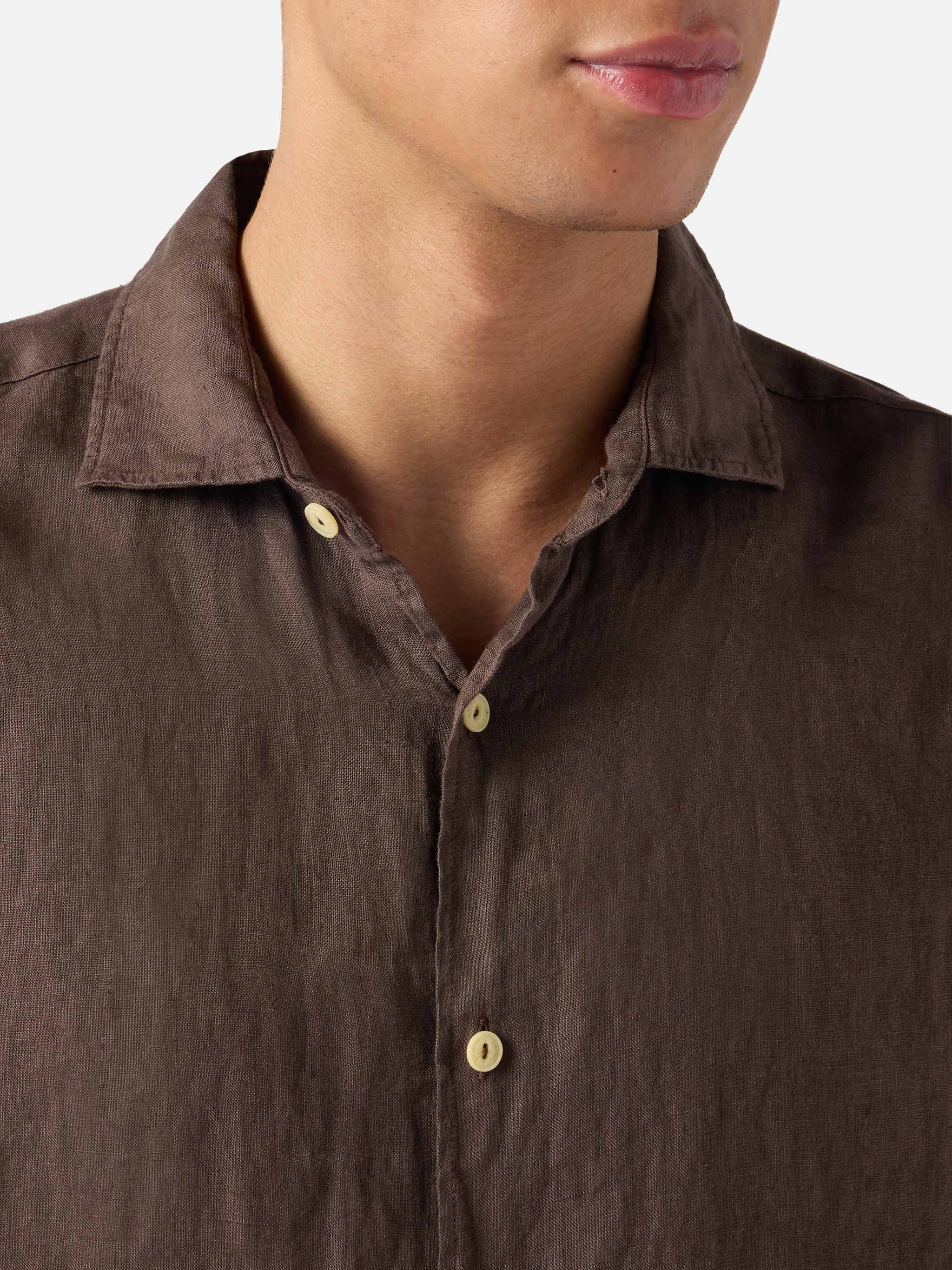 mc2-saint-barth-camicia-pamplona-in-puro-lino-marrone-uomo image 2