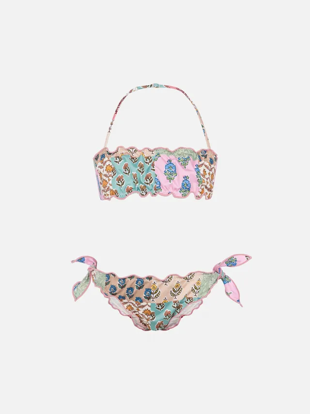 mc2-saint-barth-emy-bikini-bambina-a-fascia-flower-patch-rosa image 1