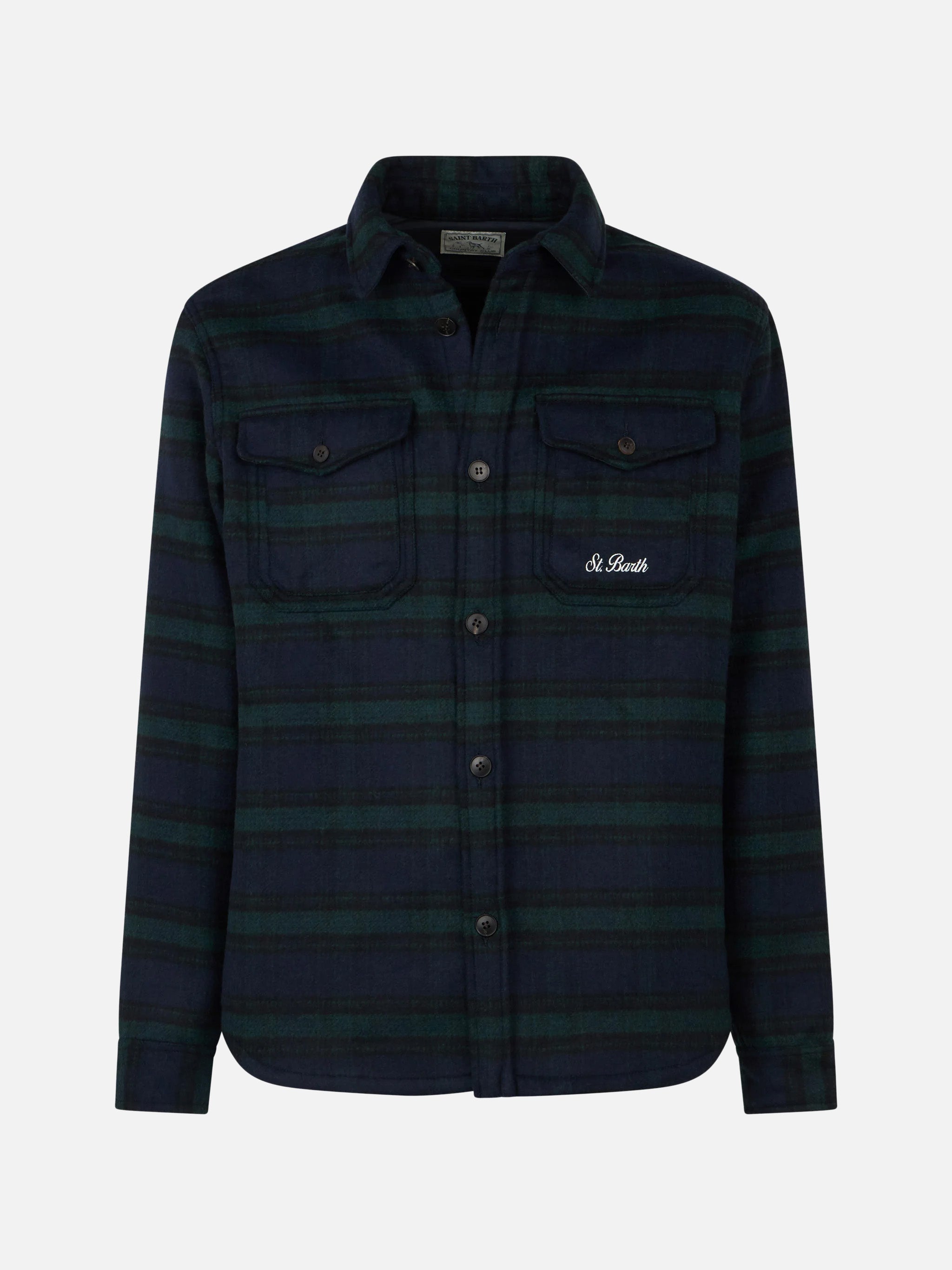 mc2-saint-barth-burton-camicia-overshirt-uomo-tartan-in-lana-blu image 4