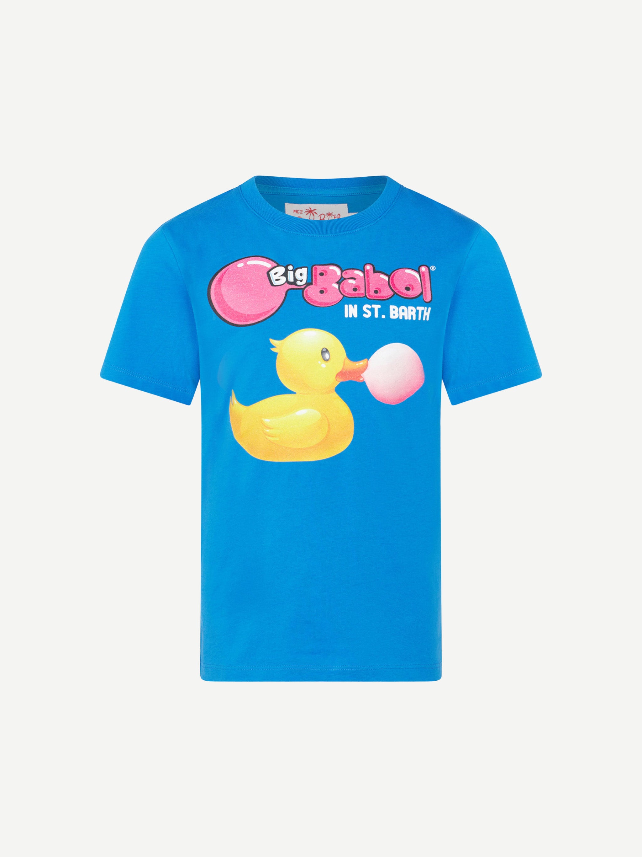 mc2-saint-barth-t-shirt-bambino-cotone-blu-big-babol-edizione-speciale image 1