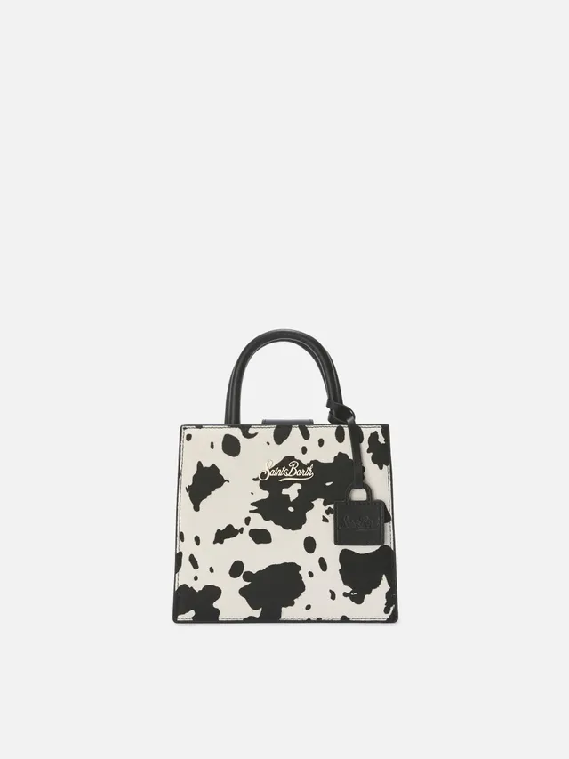 mc2-saint-barth-borsa-shop-mini-strutturata-in-cavallino-bianco-e-nero-con-fanta image 1