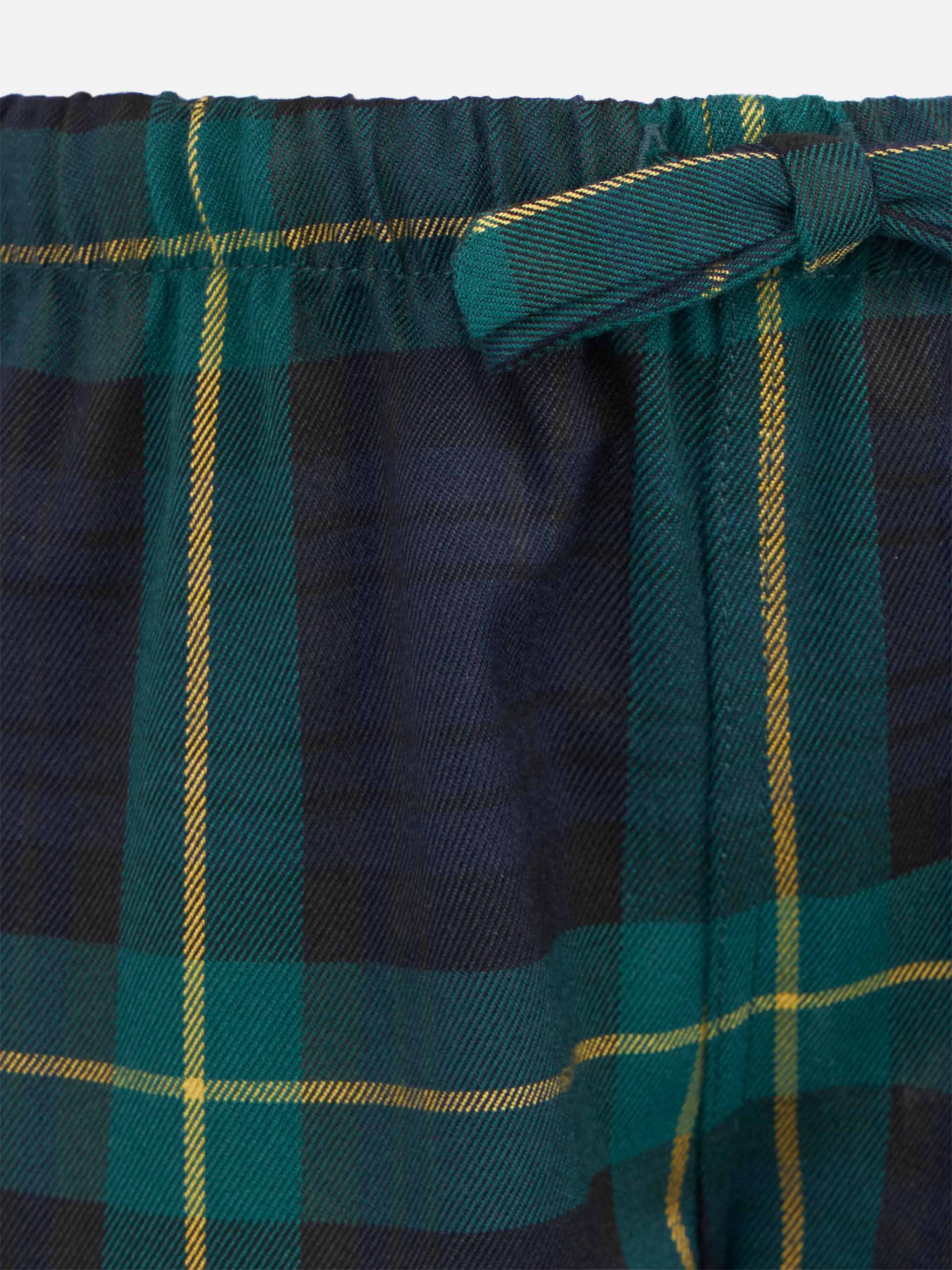 mc2-saint-barth-pantaloni-da-pigiama-bambino-con-stampa-tartan-blu-e-verde image 3