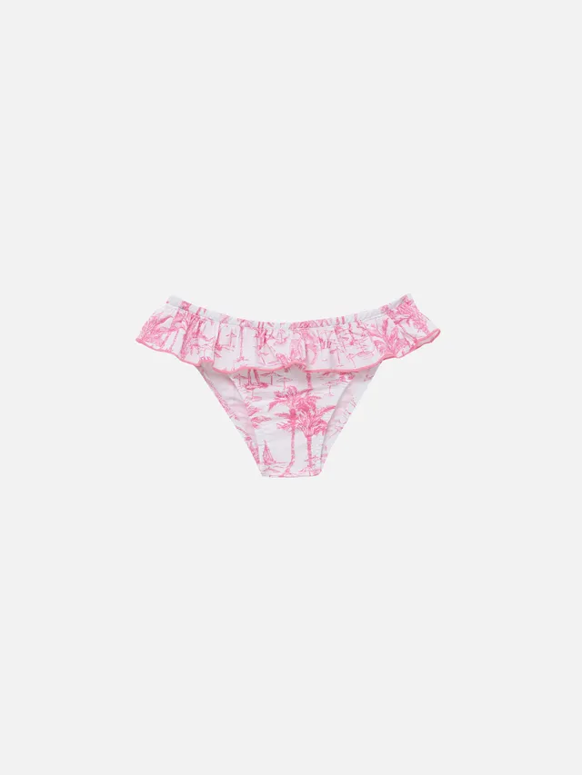 mc2-saint-barth-melly-slip-mare-bimba-volant-toile-de-jouy-azzurro image 1