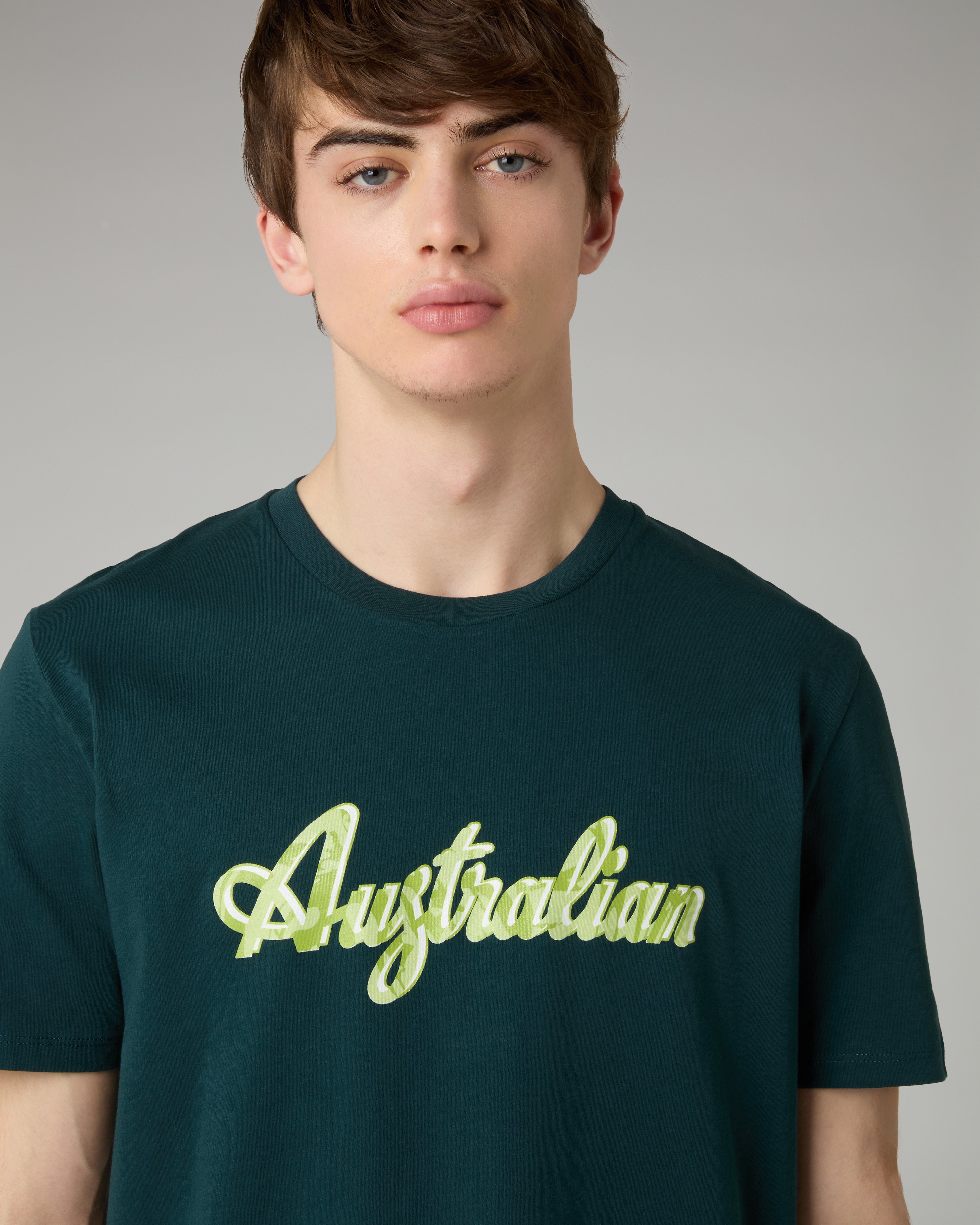 australian-logo-ripple-t-shirt-alloro-in-cotone-regular image 4