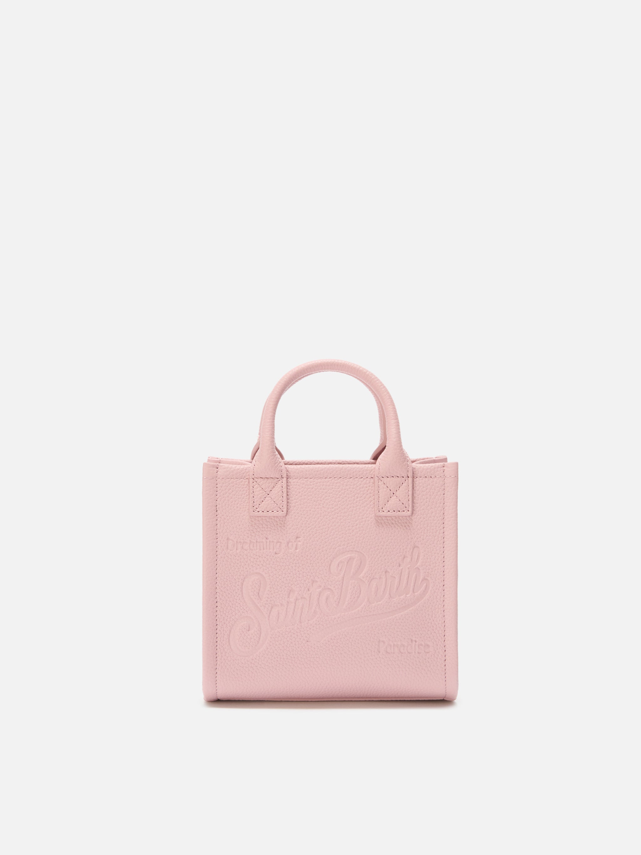 mc2-saint-barth-borsa-vanity-mini-rosa-pelle-martellata image 4