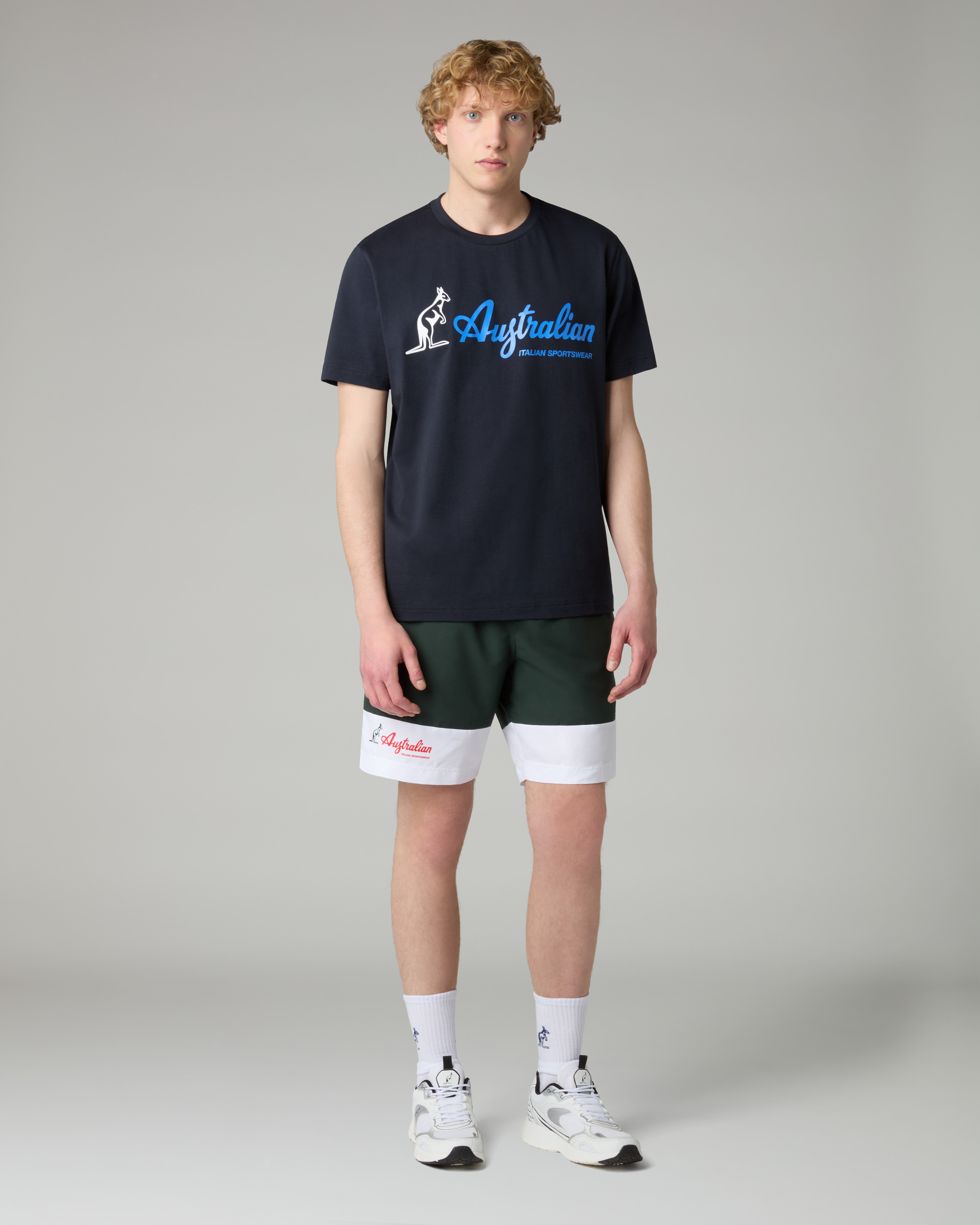 australian-big-logo-t-shirt-maglia-cotone-blu-navy-regular-fit image 2