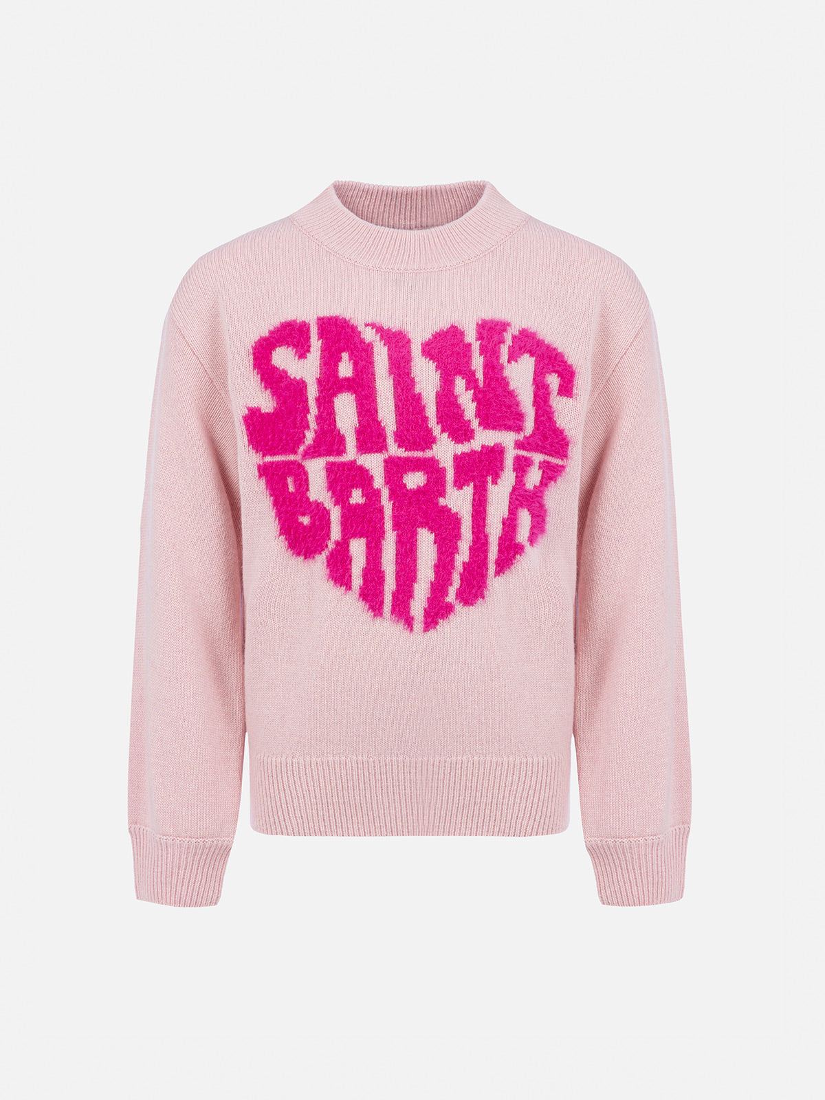 mc2-saint-barth-maglione-bambina-danya-girocollo-rosa-logo-cuore image 1