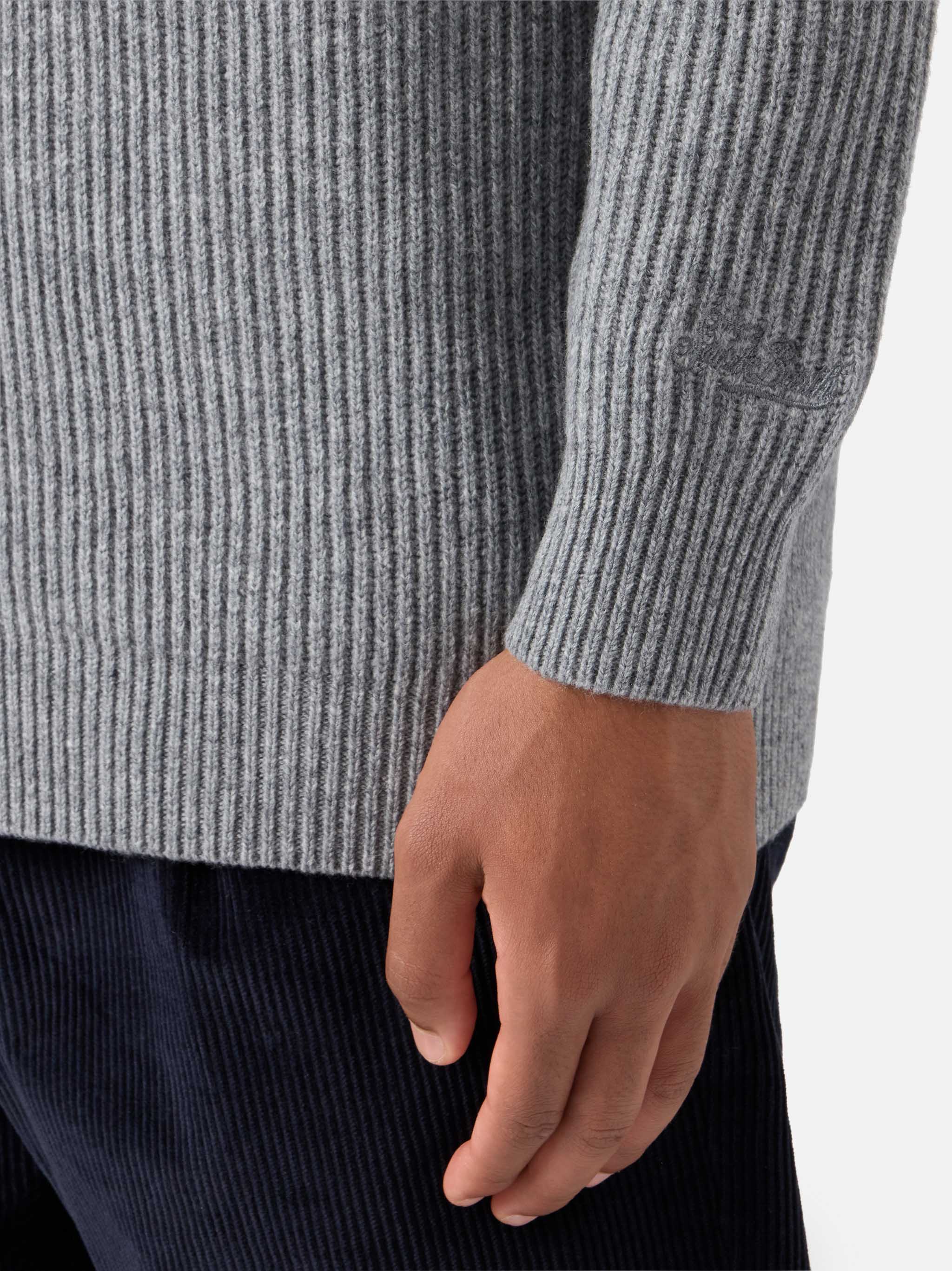 mc2-saint-barth-cardigan-herrison-in-pura-lana-merino-grigio-melange-a-coste-ing image 4