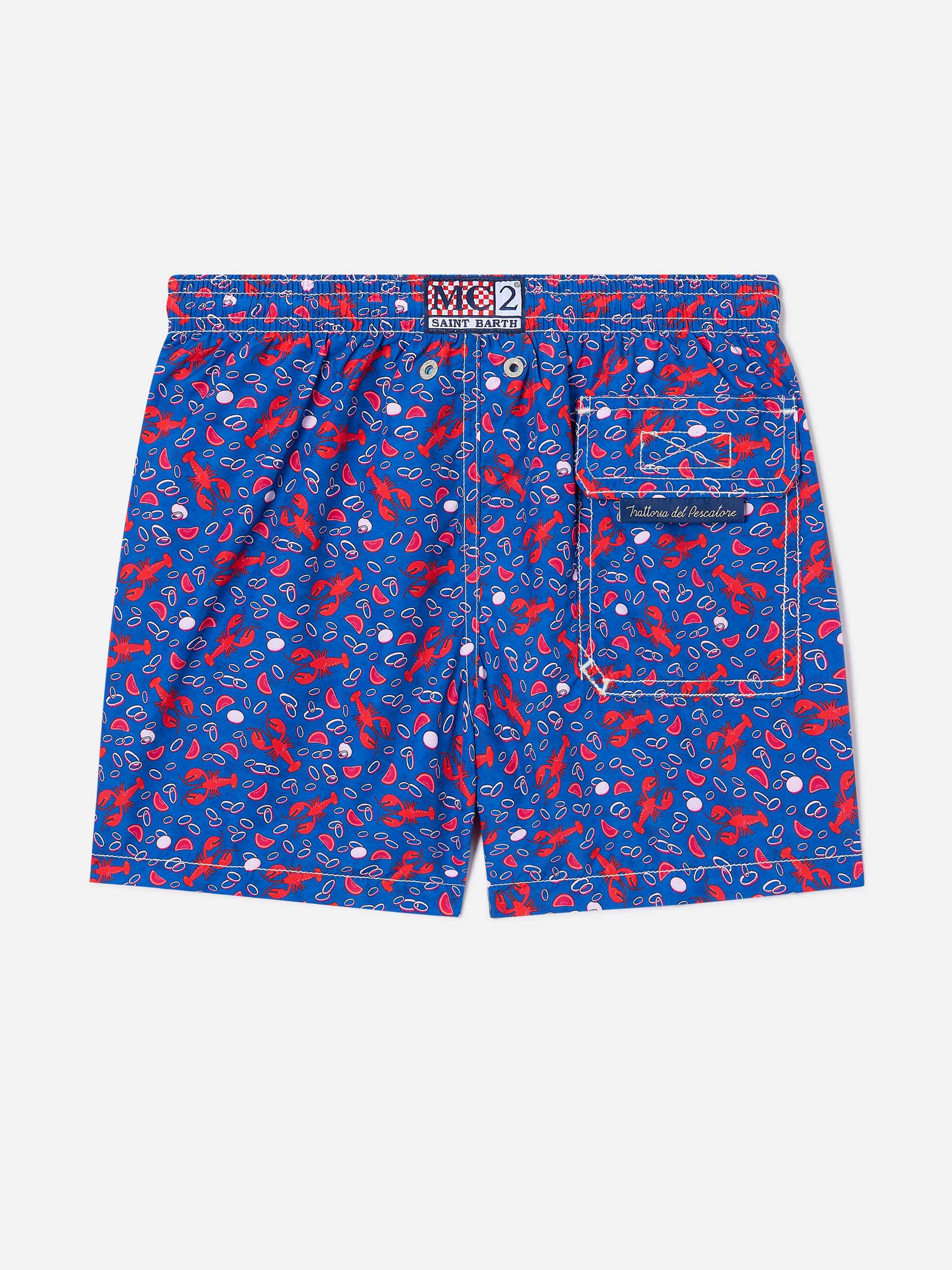 mc2-saint-barth-jean-lighting-costume-bambino-blu-navy-stampa-aragoste-quick-dry image 2
