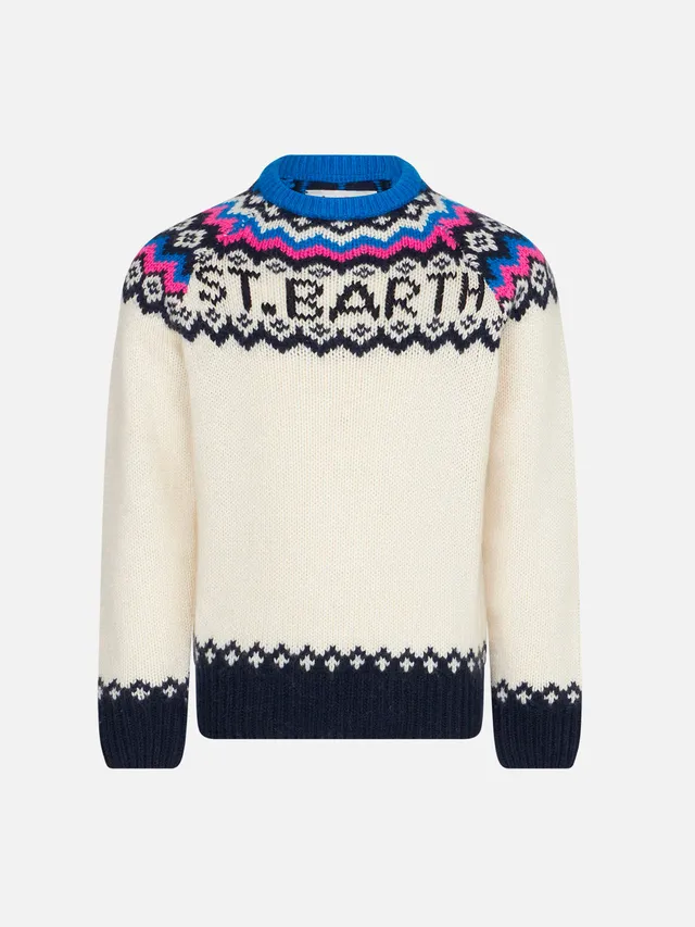 mc2-saint-barth-maglione-bambina-jacquard-nordico-bianco-prc0010 image 1